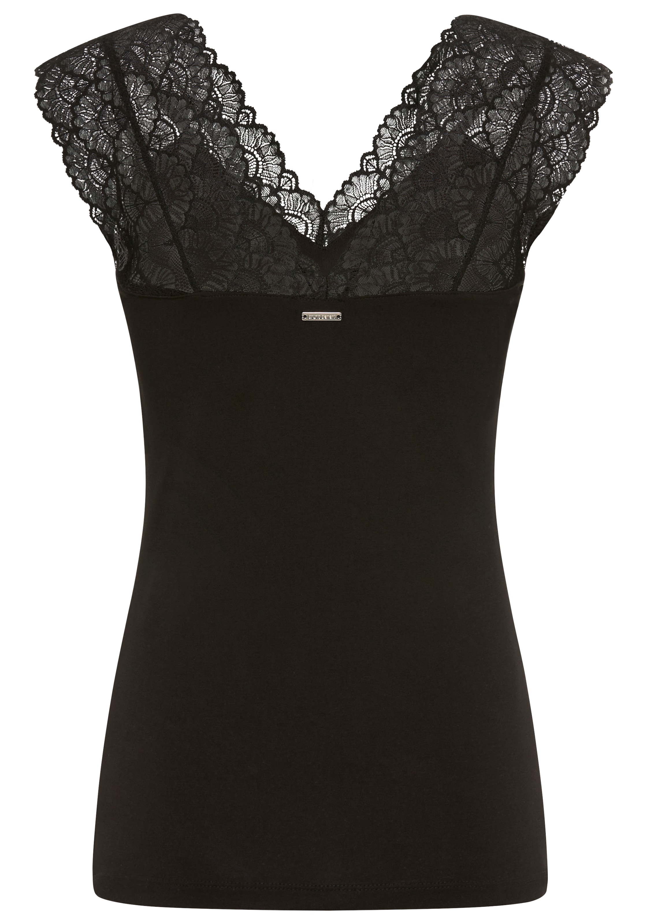 Bruno Banani Top en dentelle mit figurbetonter Passform und besonderer Schnittführung