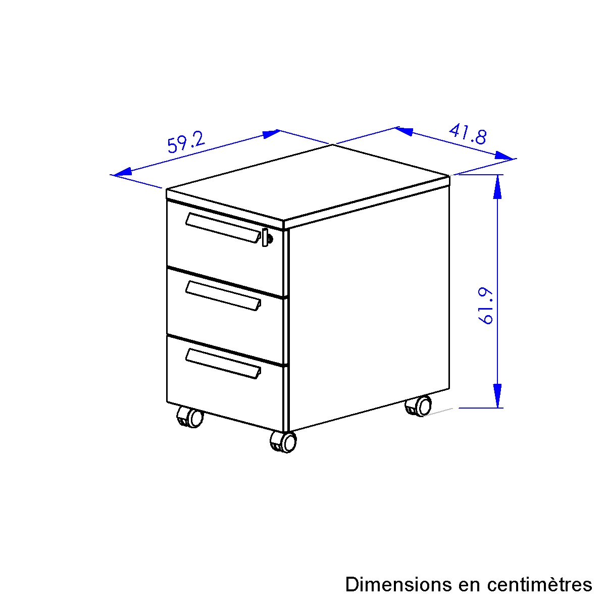 Gami Armoire de classement »ARCADE« wahlweise 1 Schublade für Hängeregister oder 1 Stiftbox