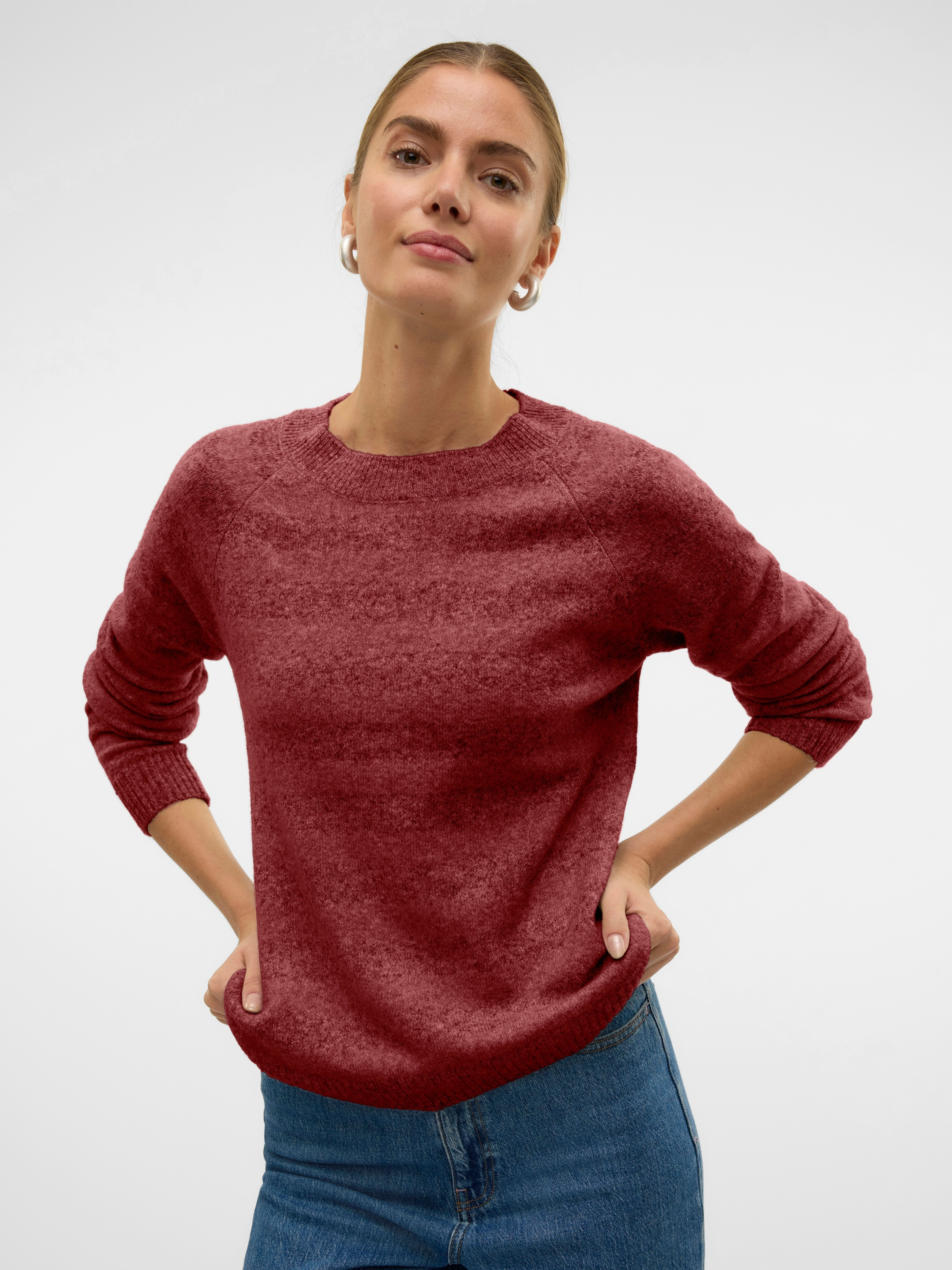 Vero Moda Pull à col rond »VMDOFFY LS O-NECK BLOUSE GA NOOS«