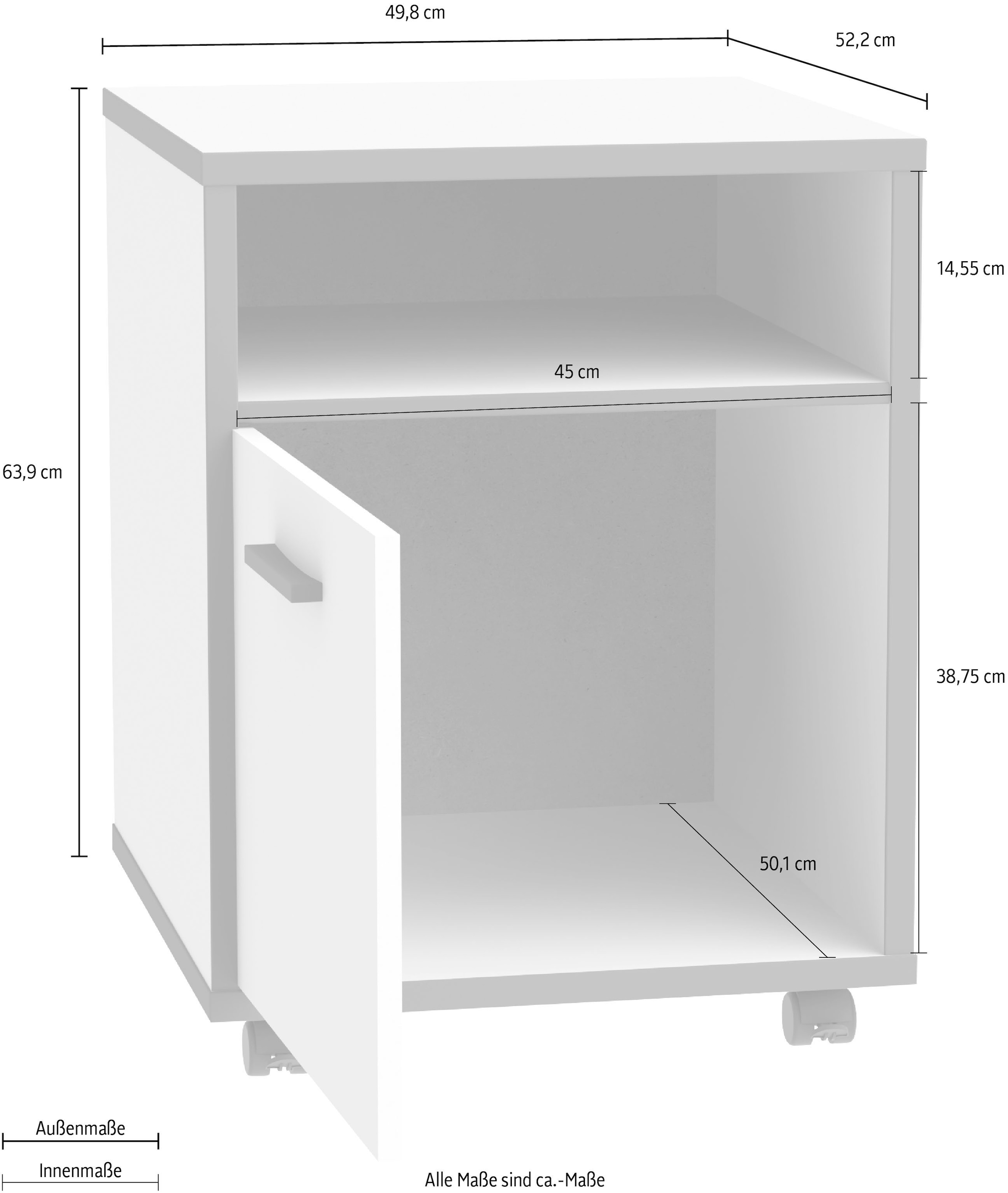 FORTE Rollcontainer »Keflav« Breite 49,8 cm