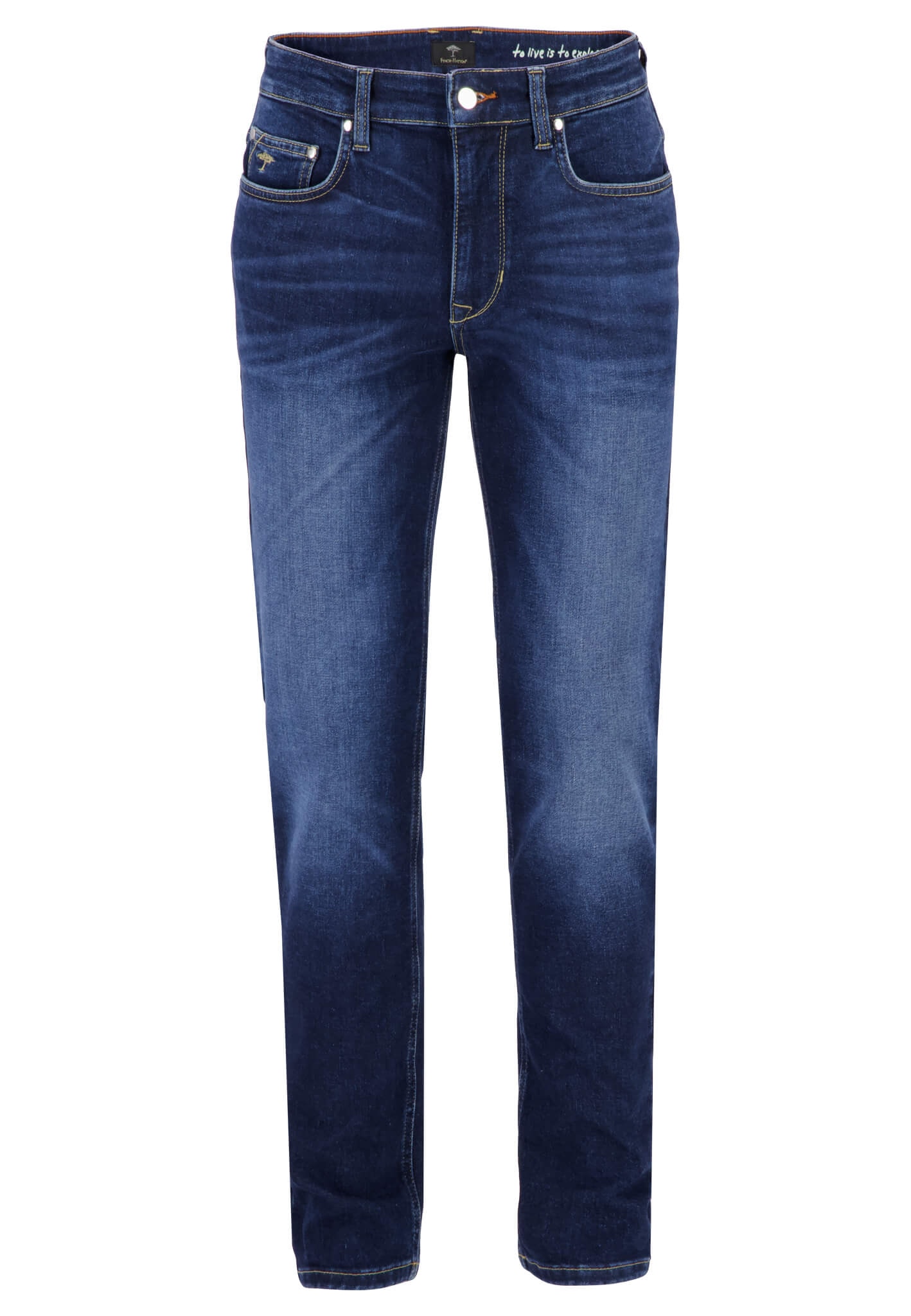 FYNCH-HATTON Jeans taille basse Regular Fit, avec poches latérales, poches arrière et poche monnaie