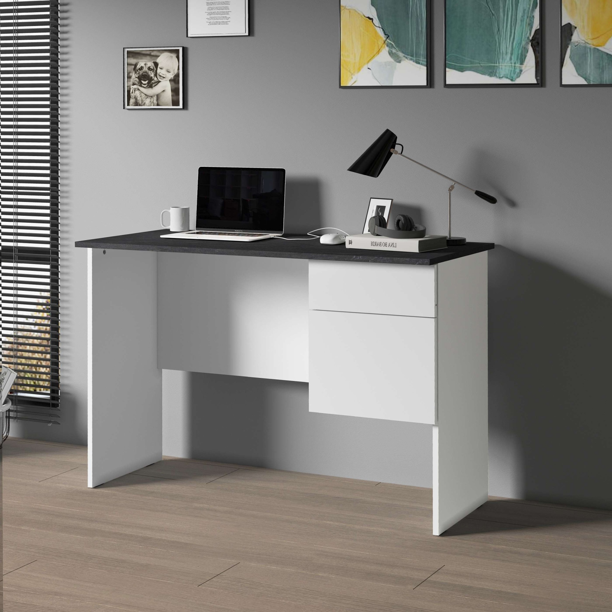 Home affaire Bureau »Sunrise, kleiner Computertisch, Bürotisch« mit 1 Tür & 1 Schublade, Tischplatte Breite 110 cm, Made in Italy