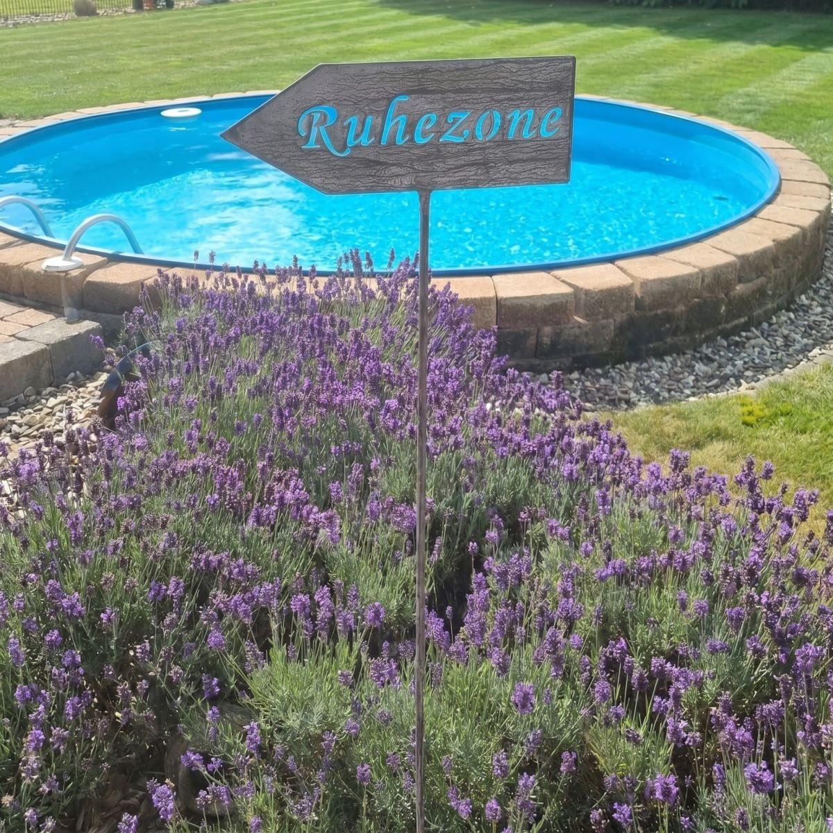 Ambiente Haus Fiches de jardin »Ruhezone (H) 122cm« en forme de flèche avec inscription zone de repos pour l'extérieur