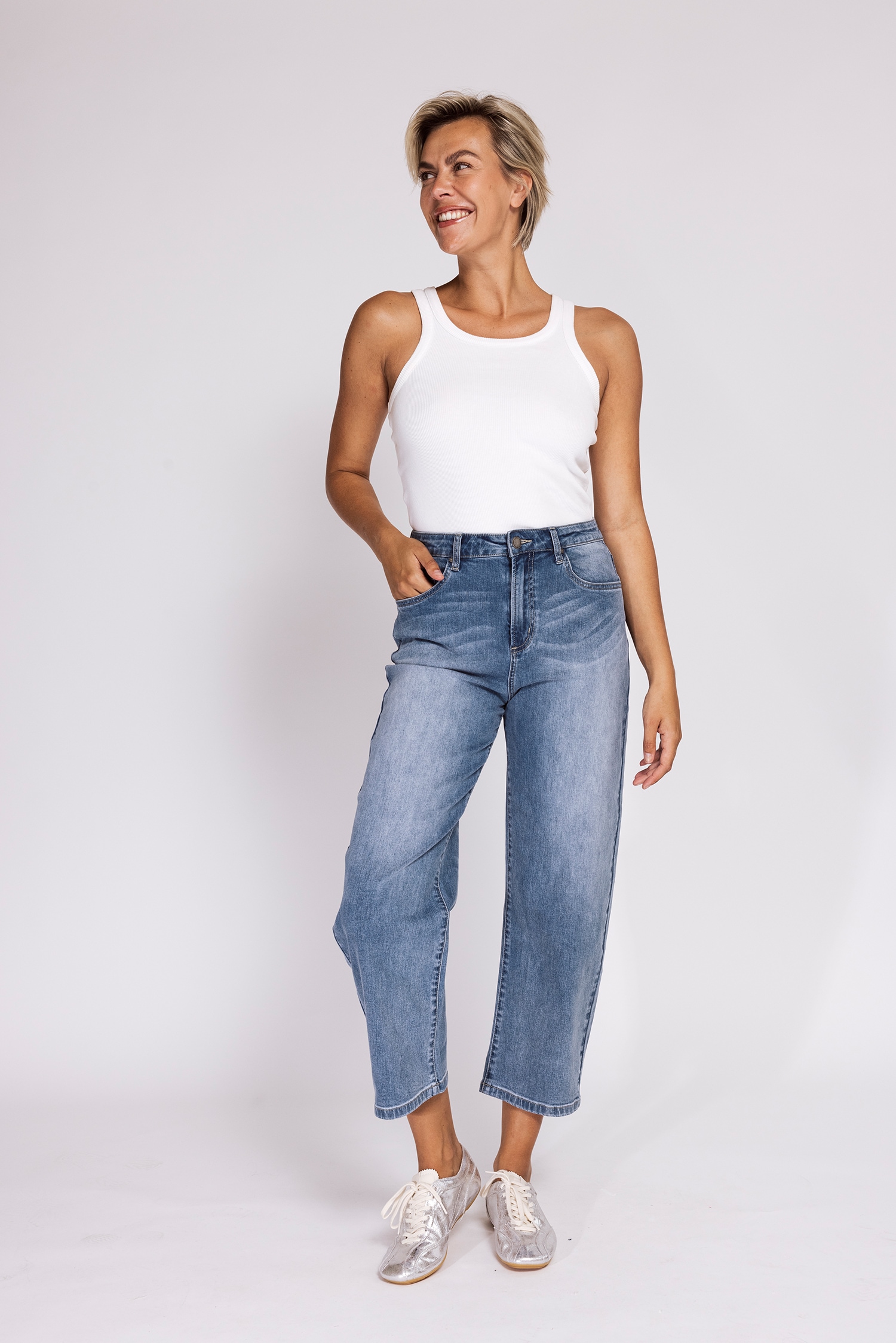 Zhrill 7/8-Jeans »IZA« bequeme Passform, gerade Beinform, 7/8-Länge, mit Animal-Print