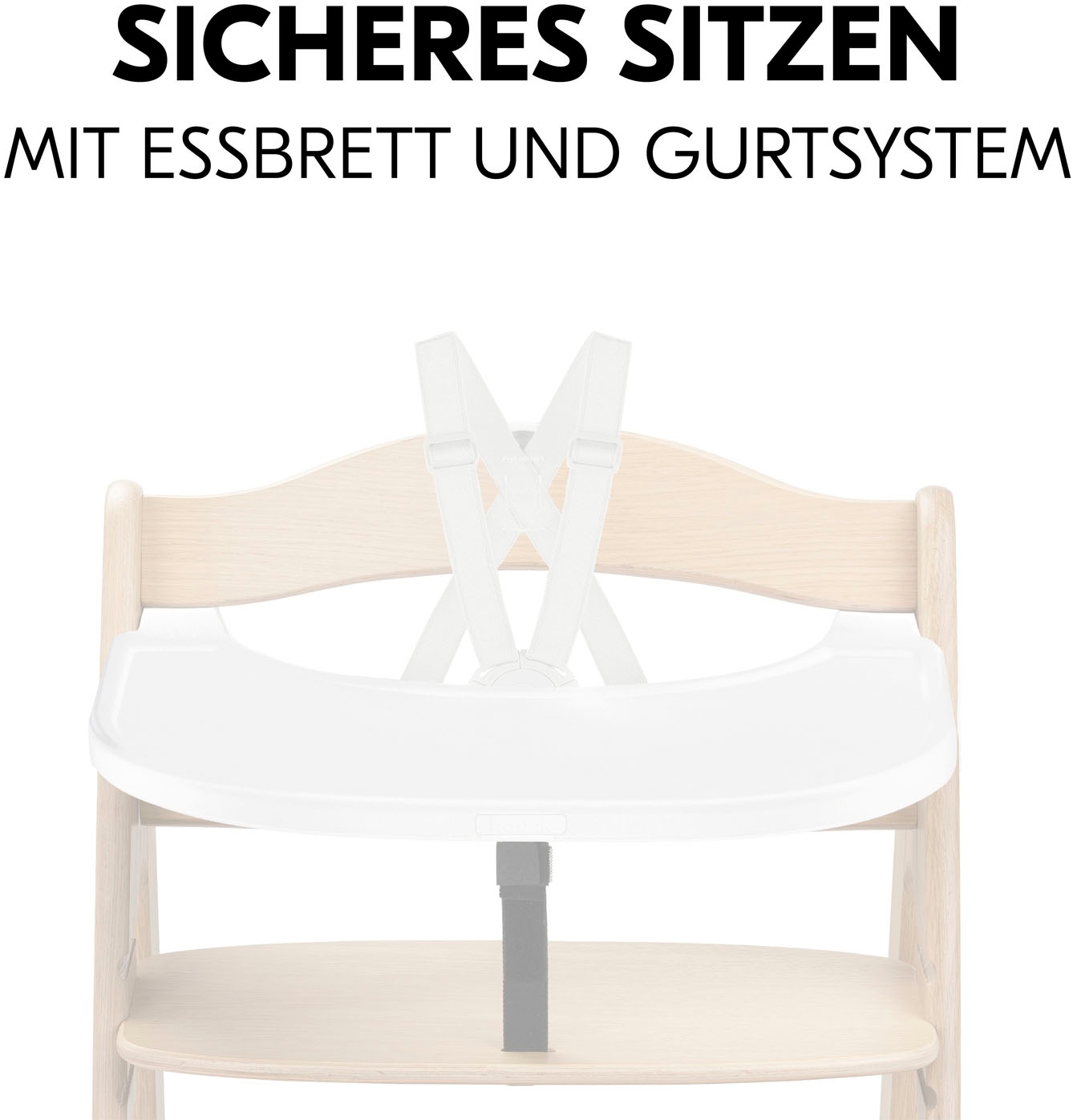 Hauck Hochstuhltablett »Arketa Click Tray, White« aus recyceltem Material