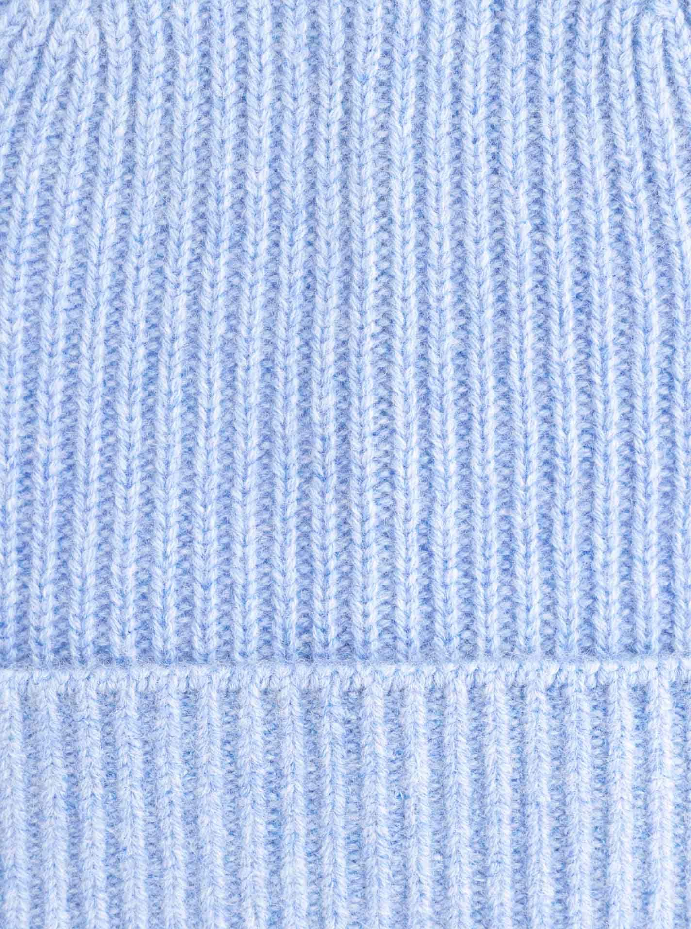 Zwillingsherz Bonnet Feinripp, breiter Umschlag, Wolle