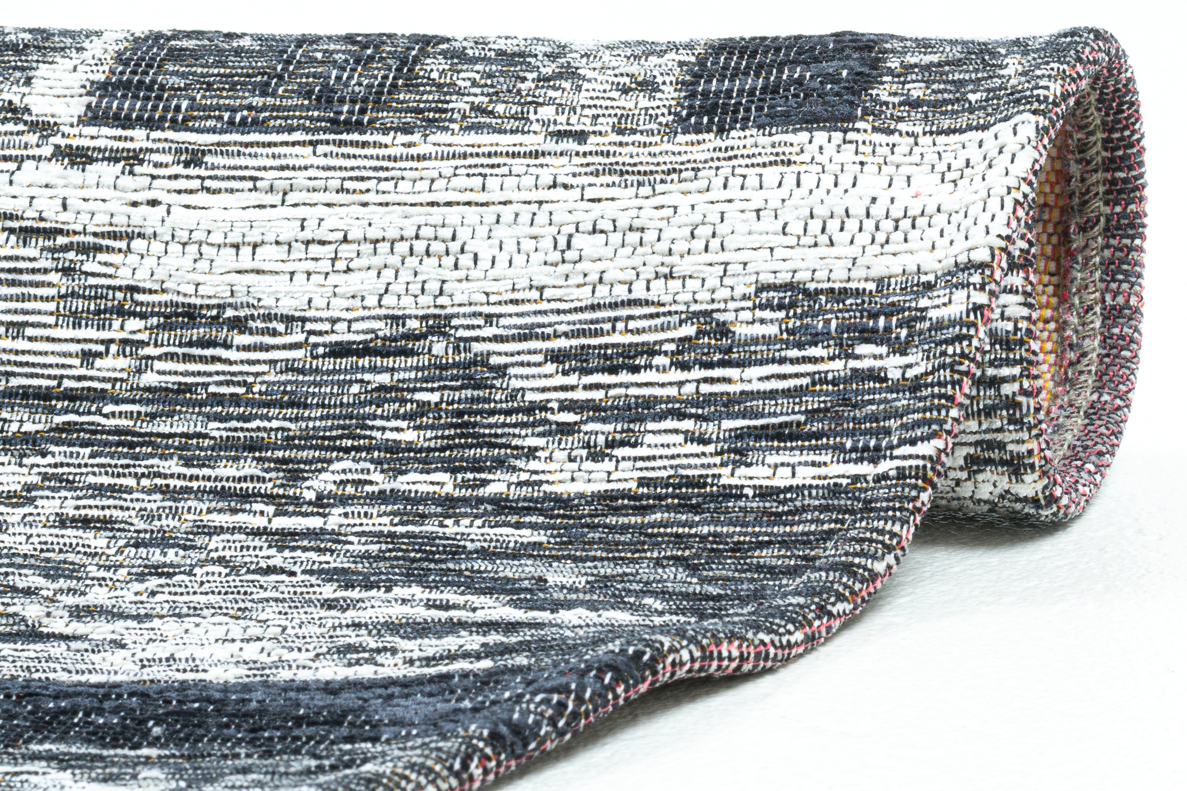 Sansibar Teppich »Keitum 010« rund 3 mm Höhe Flachgewebe, modernes Holz Design, Motiv, gekreuzte Säbel