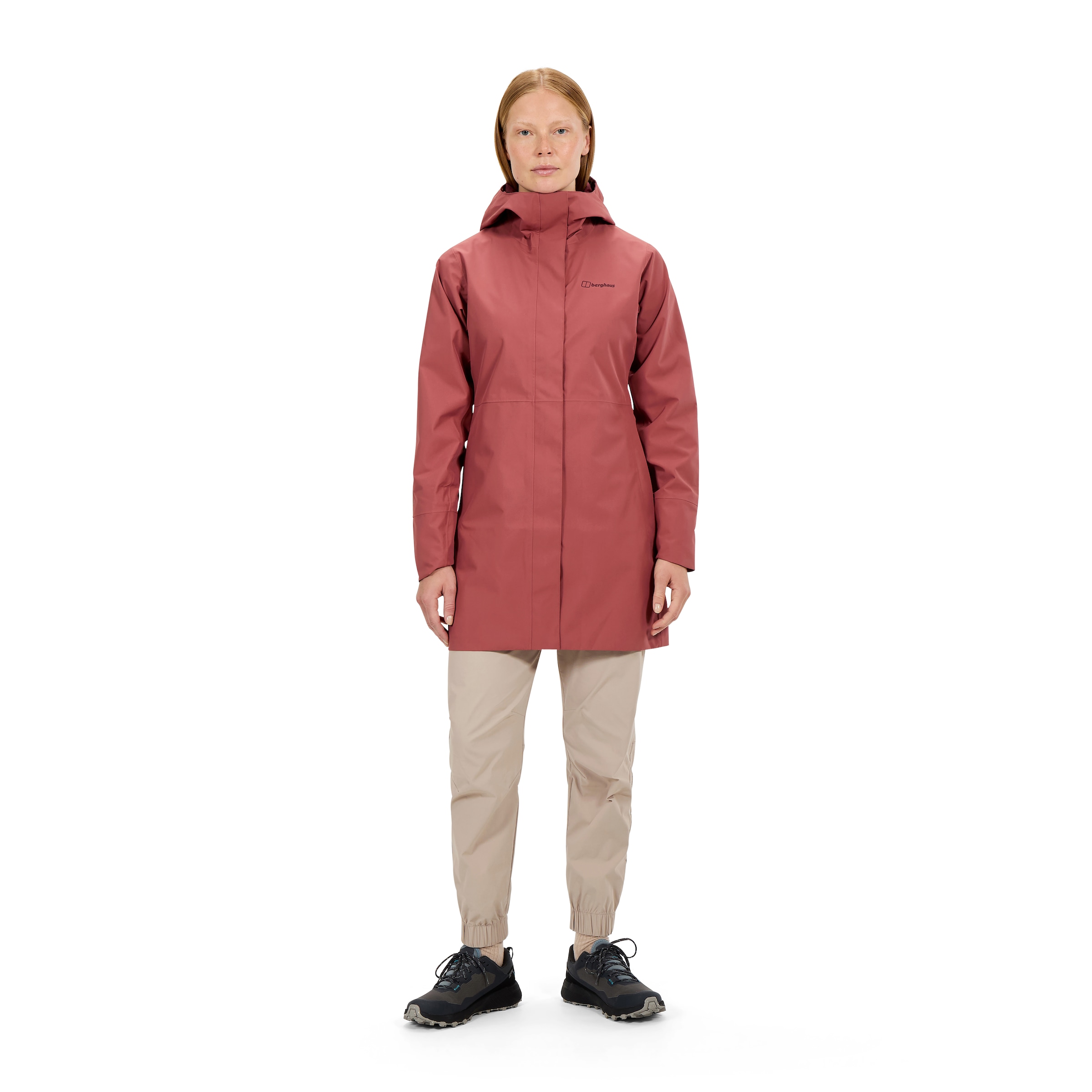Berghaus Softshelljacke »OMEARA LONG SHELL JKT AF« sportlicher Stil, mit verstellbarer Kapuze, atmungsaktiv