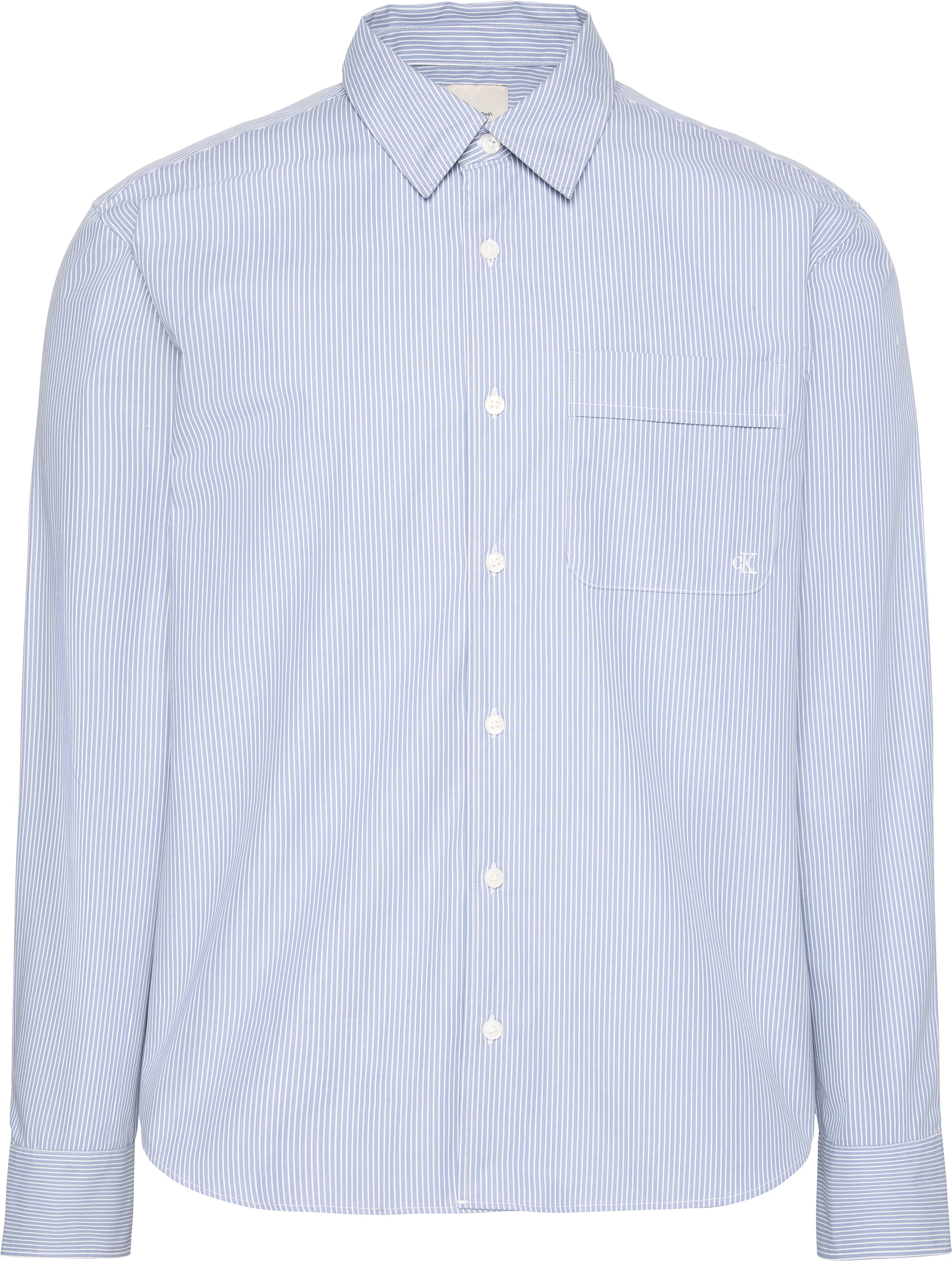 Calvin Klein Chemise à manches longues Regular fit, mit Rundhalsausschnitt