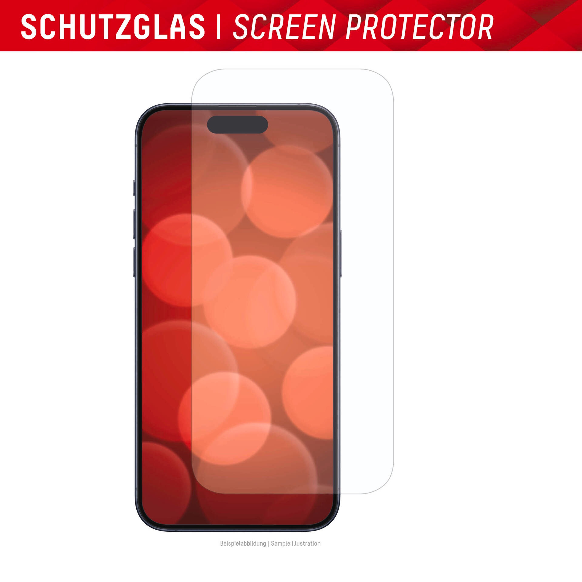Displex Displayschutzglas »Real Glass + Case« für Apple iPhone 15 Pro Displayschutzfolie Displayschutz Rundumschutz 360 Grad splitterfest
