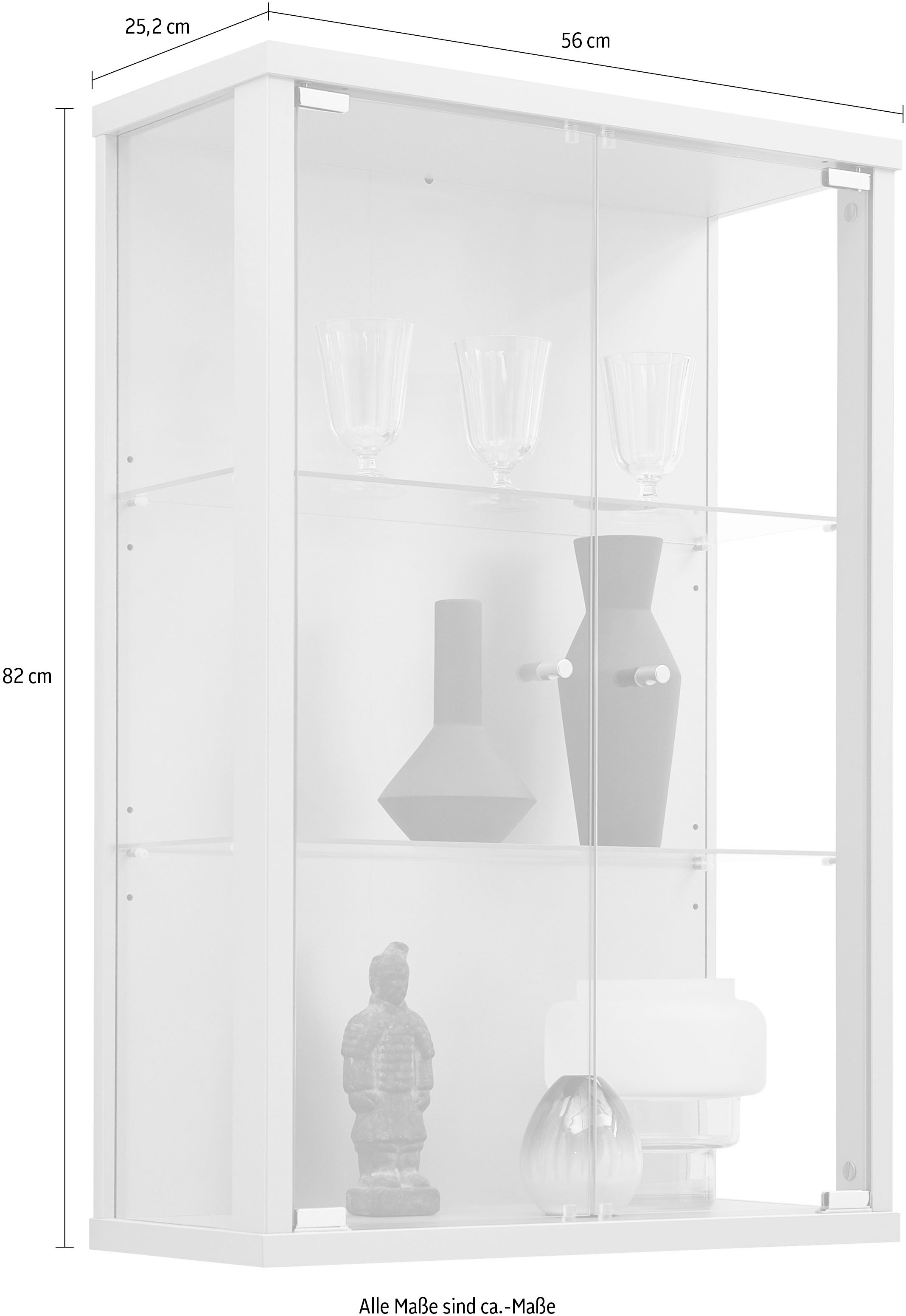 fif möbel Vitrine »OPTIMA« Hängevitrine/Glasvitrine 2x Glastür,perfekt für Sammler,Sammlervitrine