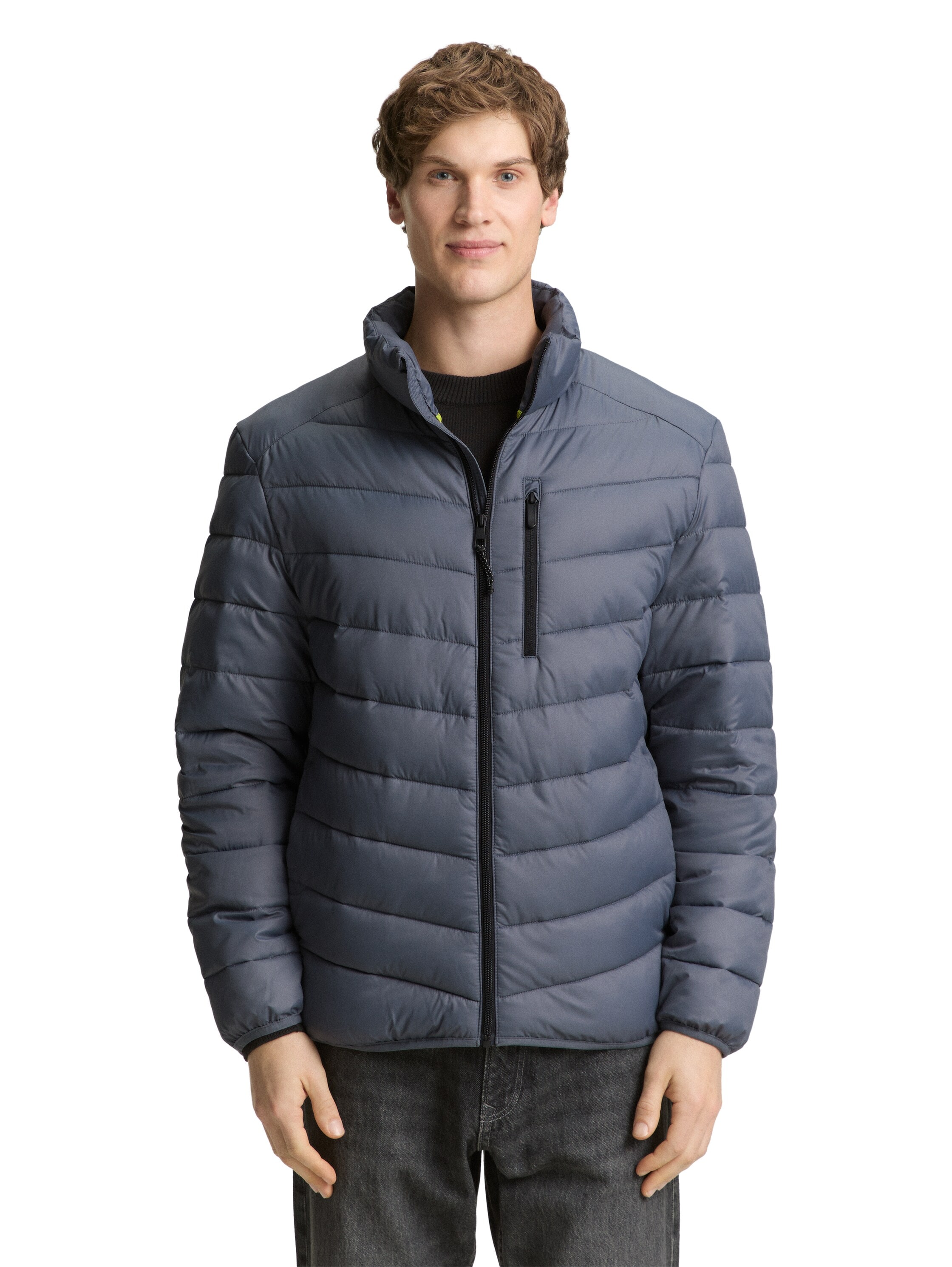 TOM TAILOR Denim Veste matelassée ohne Kapuze mit Stehkragen