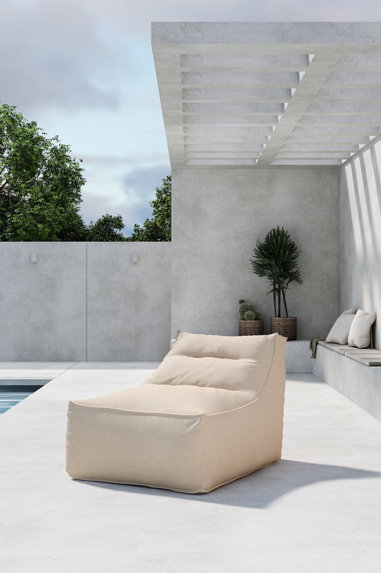 Venture Home Pouf »Redang, Outdoor-Sitzsack 118 × 94 × 83 cm, belastbar bis 150 kg« Loungesack, Olefin-Bezug, Polystyrol-Füllung, weich, anschmiegsam