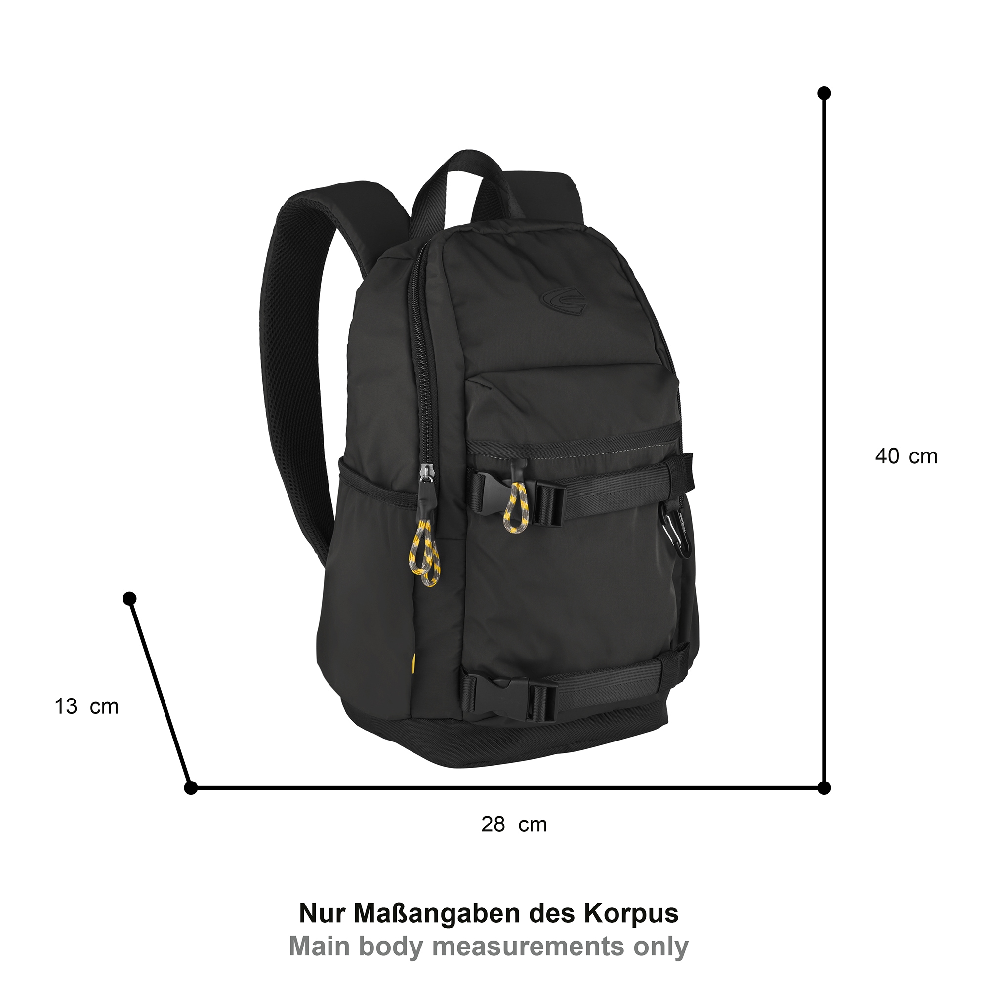 camel active Sac à dos »Terra« aus recyceltem Nylon und voluminös aufgesetzten Taschen