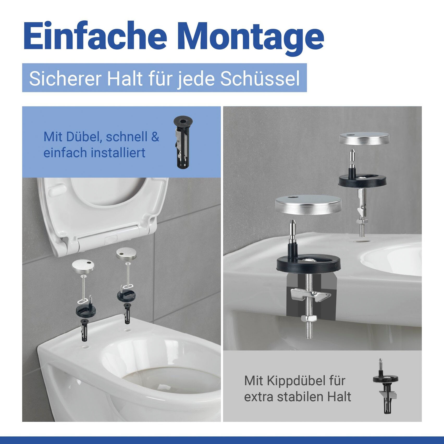 WENKO Siège de WC »Neo« avec descente automatique et fixation rapide