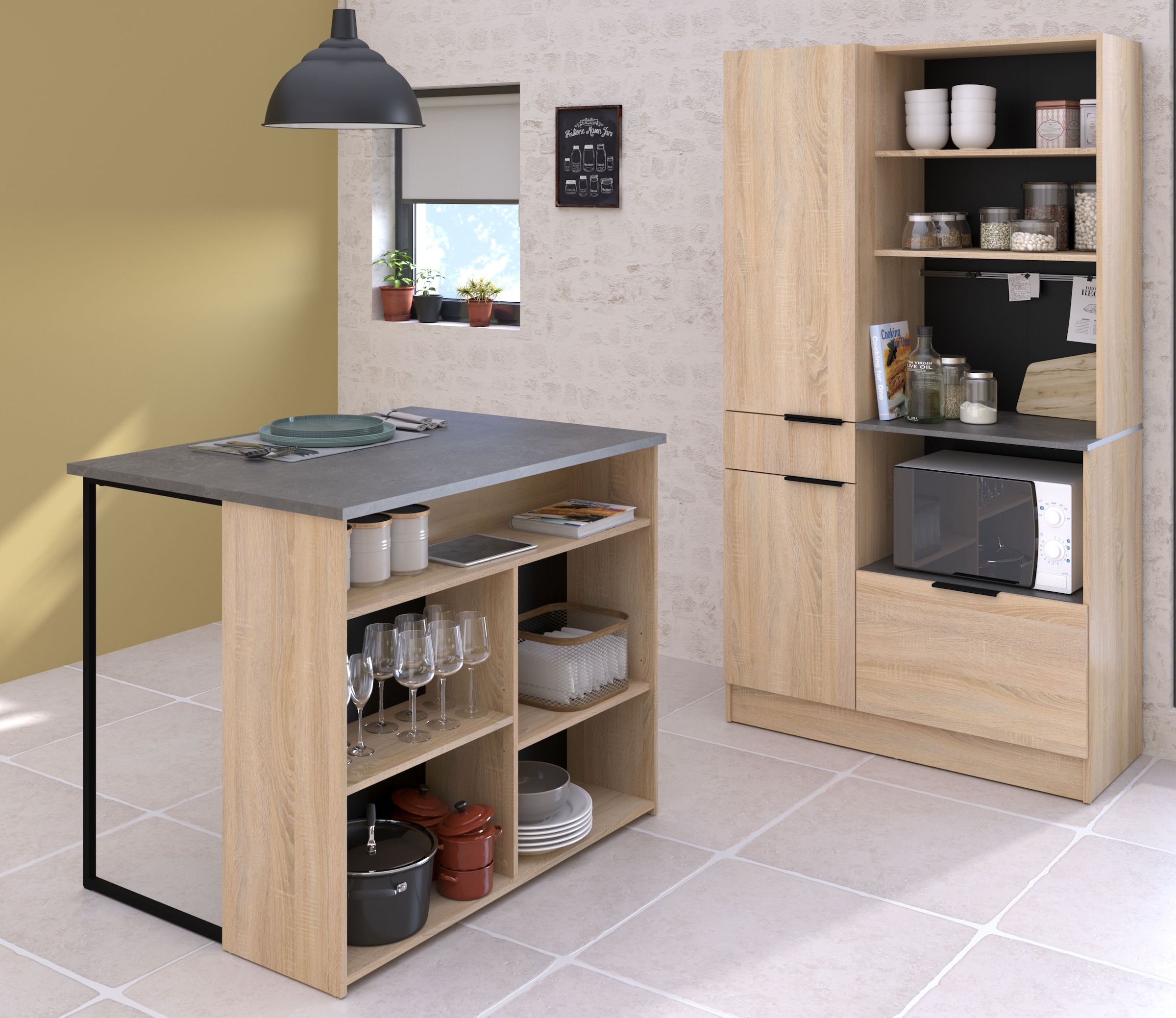 Parisot Set d'armoires »Fumay, Individuell stellbar« Ensemble, 2 cuis tlg.