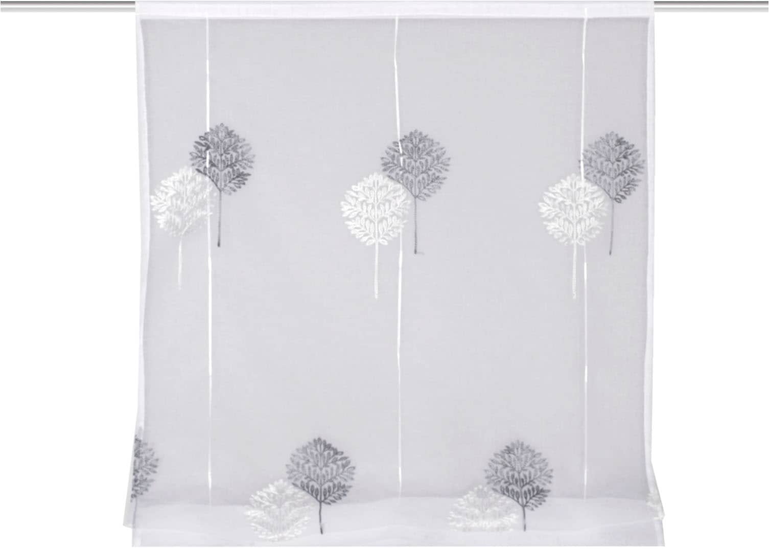 HOME WOHNIDEEN Store à rubans »EDISION« mit Suspension du crochet Aucun perçage requis brodé