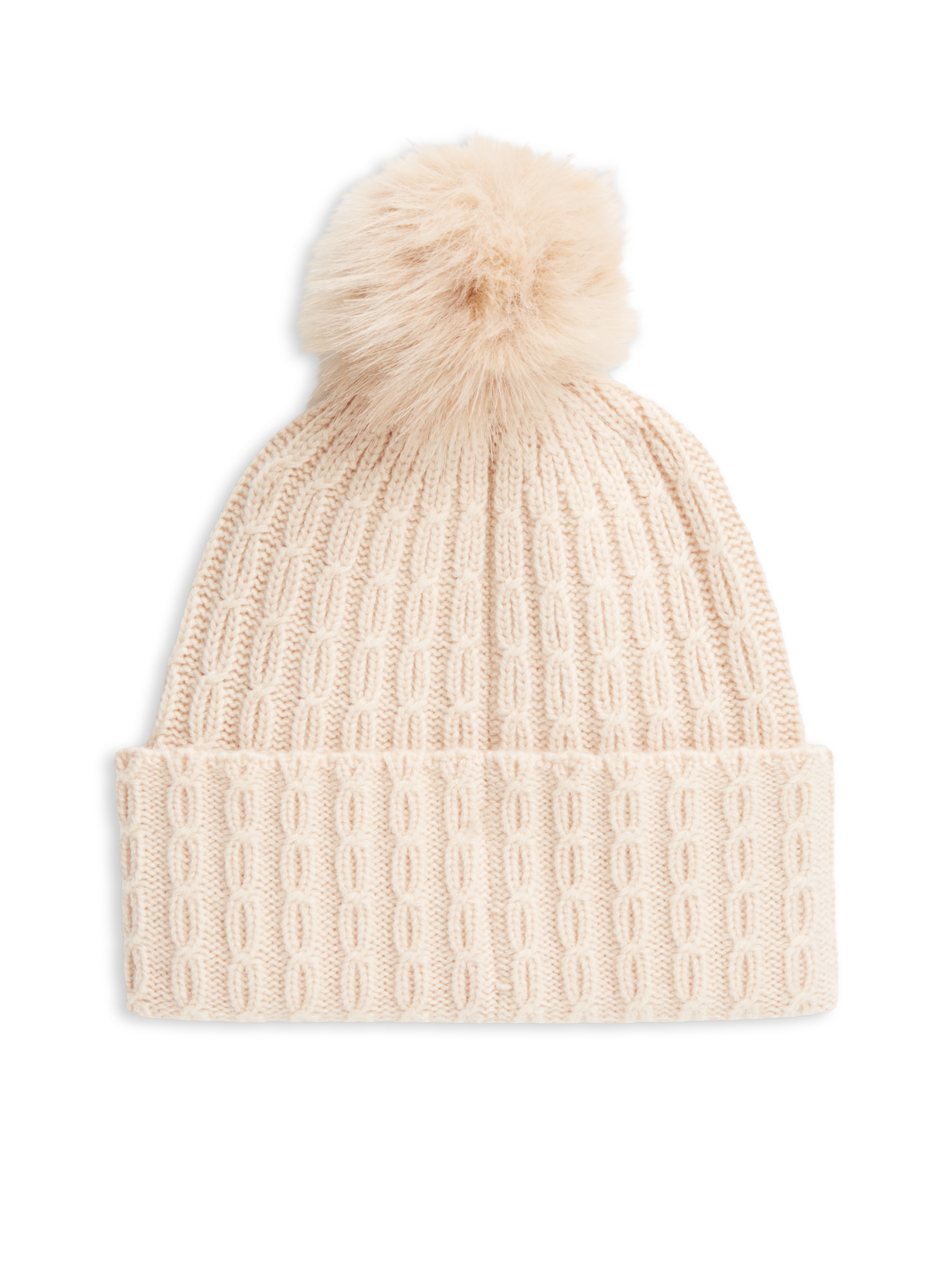 Tommy Hilfiger Bonnet »TH SCRIPT CABLE POM« avec une part de cachemire