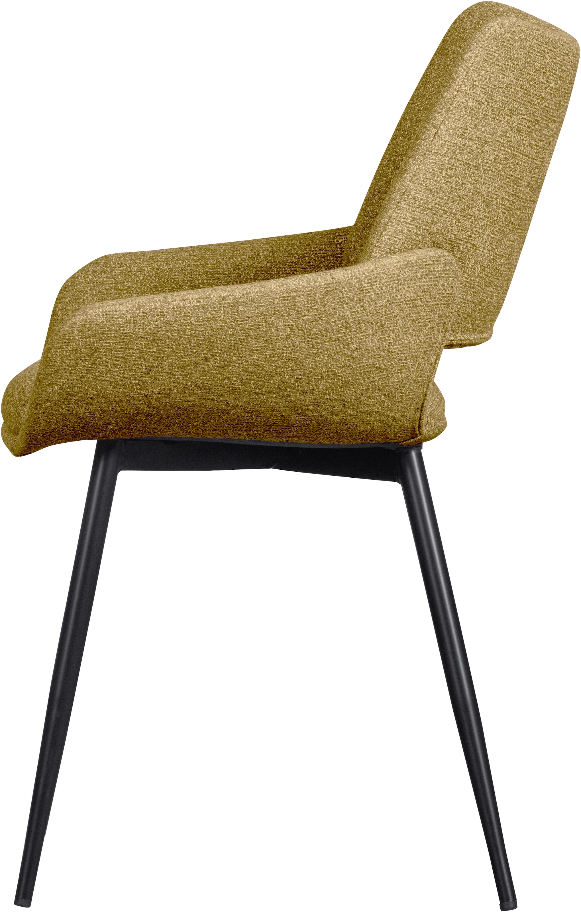 WOOOD Esszimmerstuhl »Parade mit Melange-Bezug und konischen Metallbeinen B58 x T55 x H83 cm« (Set) 2 Stk.Sehr hohe Verschleissfestigkeit, schalenförmige, Tragkraft 150 kg