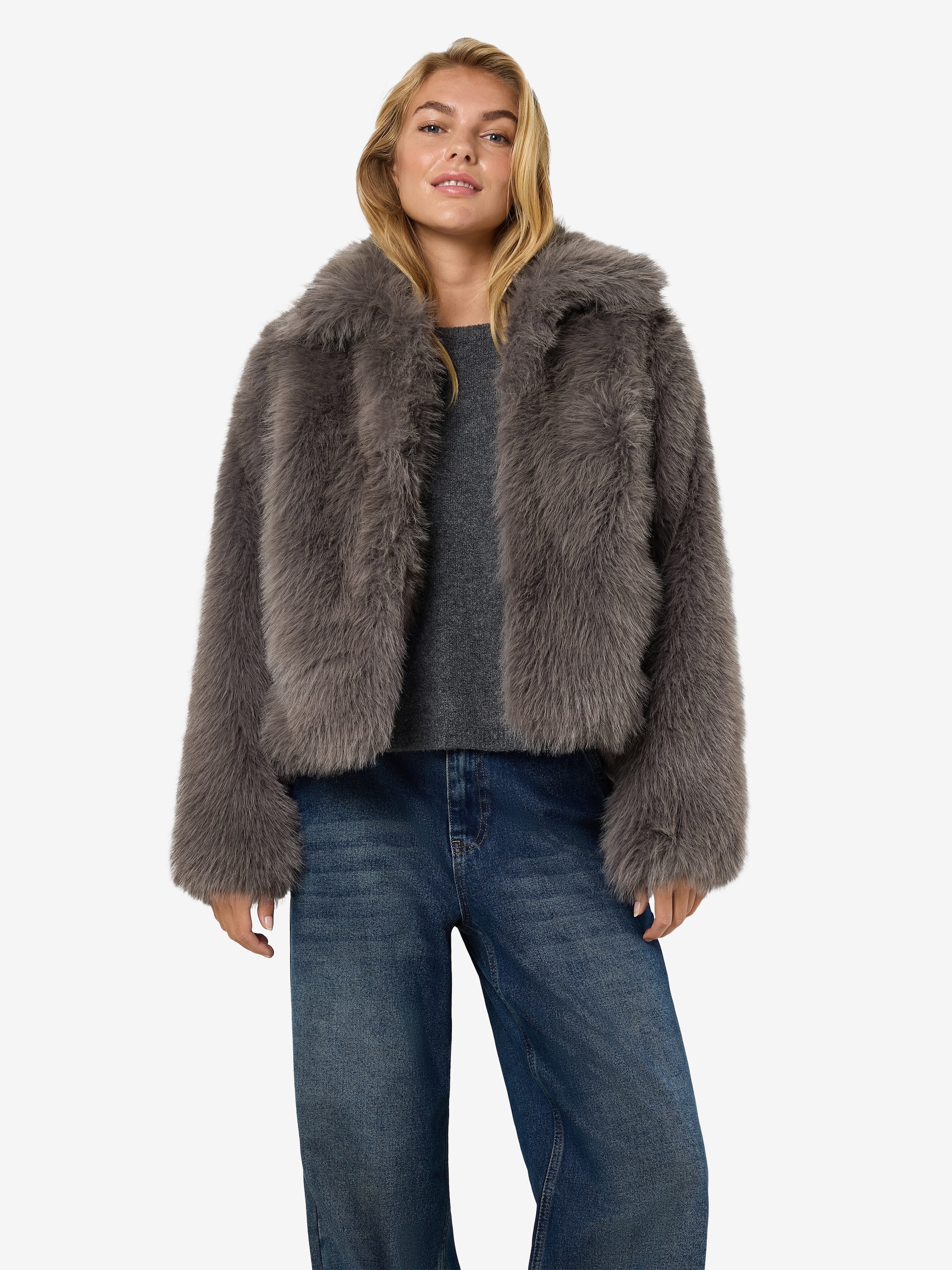 Noisy may Veste en fausse fourrure »NMEVIE L/S FUR JACKET NOOS« Polyester