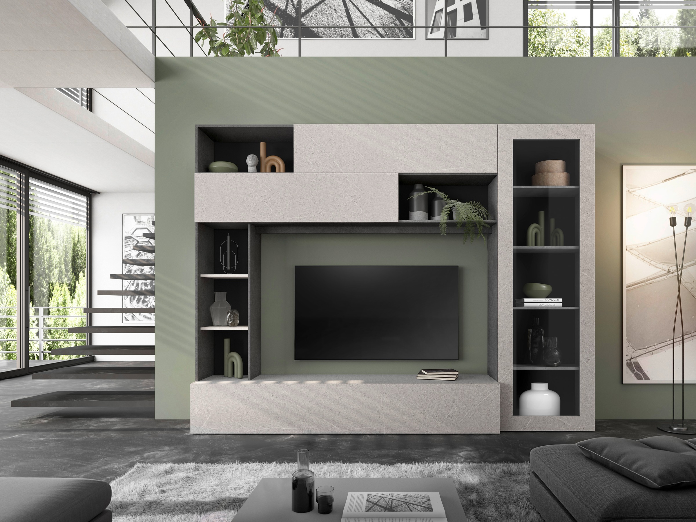 INOSIGN Wohnwand »PRATO, Breite 272 cm, Höhe 210 cm, Kompakt-Wohnwand,«