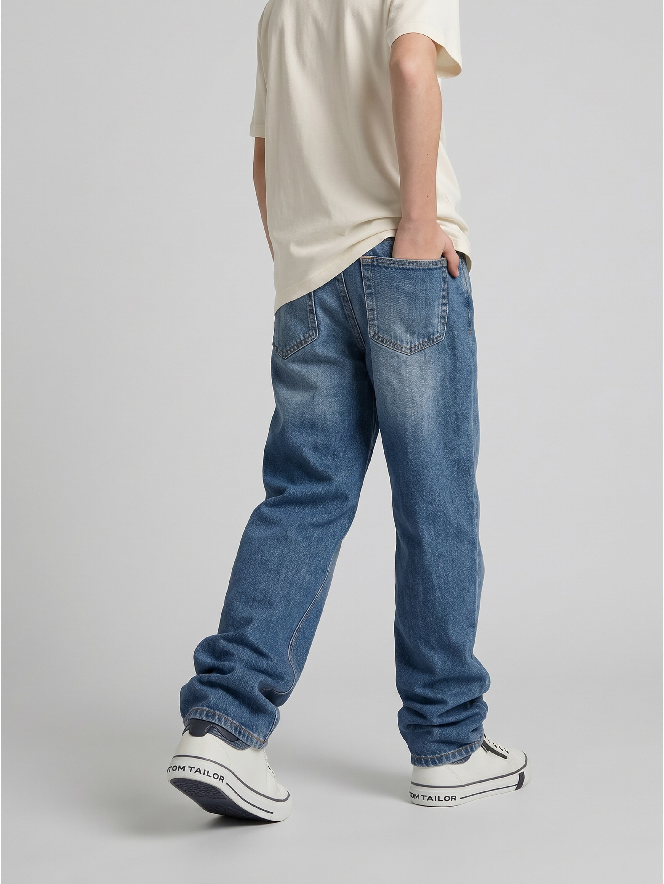 TOM TAILOR Jeans à 5 poches jeans baggy avec jambe évasée