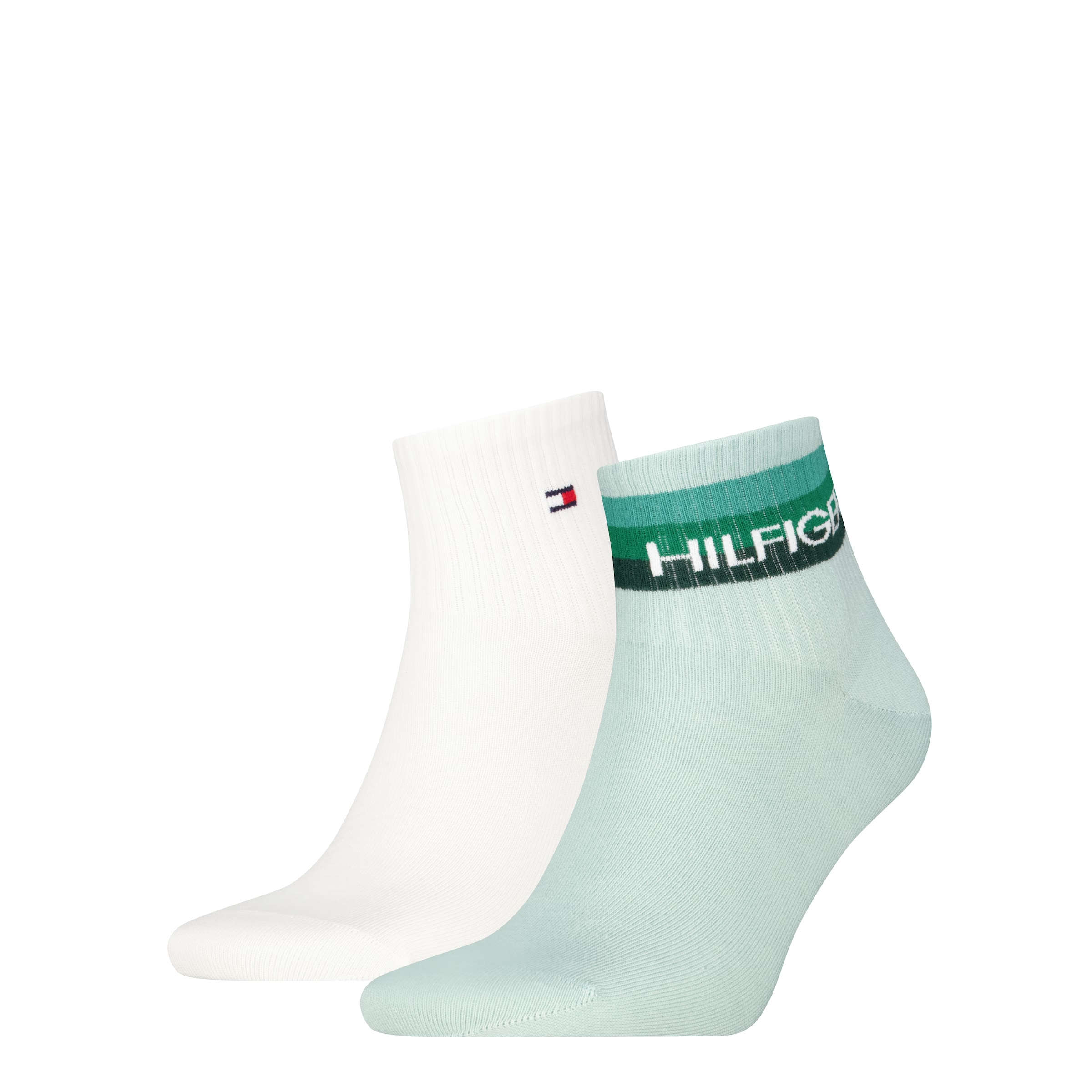 Tommy Hilfiger Chaussettes courtes »TH MEN QUARTER 2P SPORT TH LOGO« 2 Paar, 