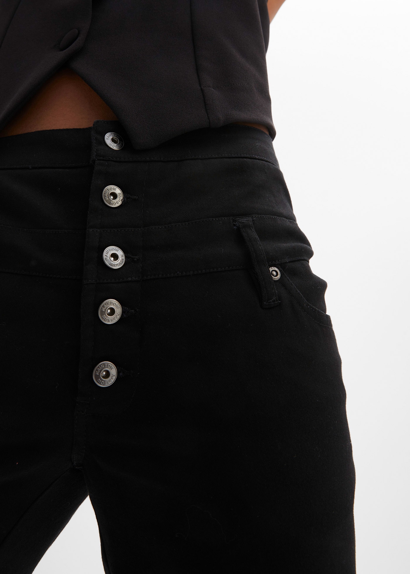 bonprix Bermuda  aus elastischem Baumwoll-Mix, Regular Fit Passform, hohe Taille