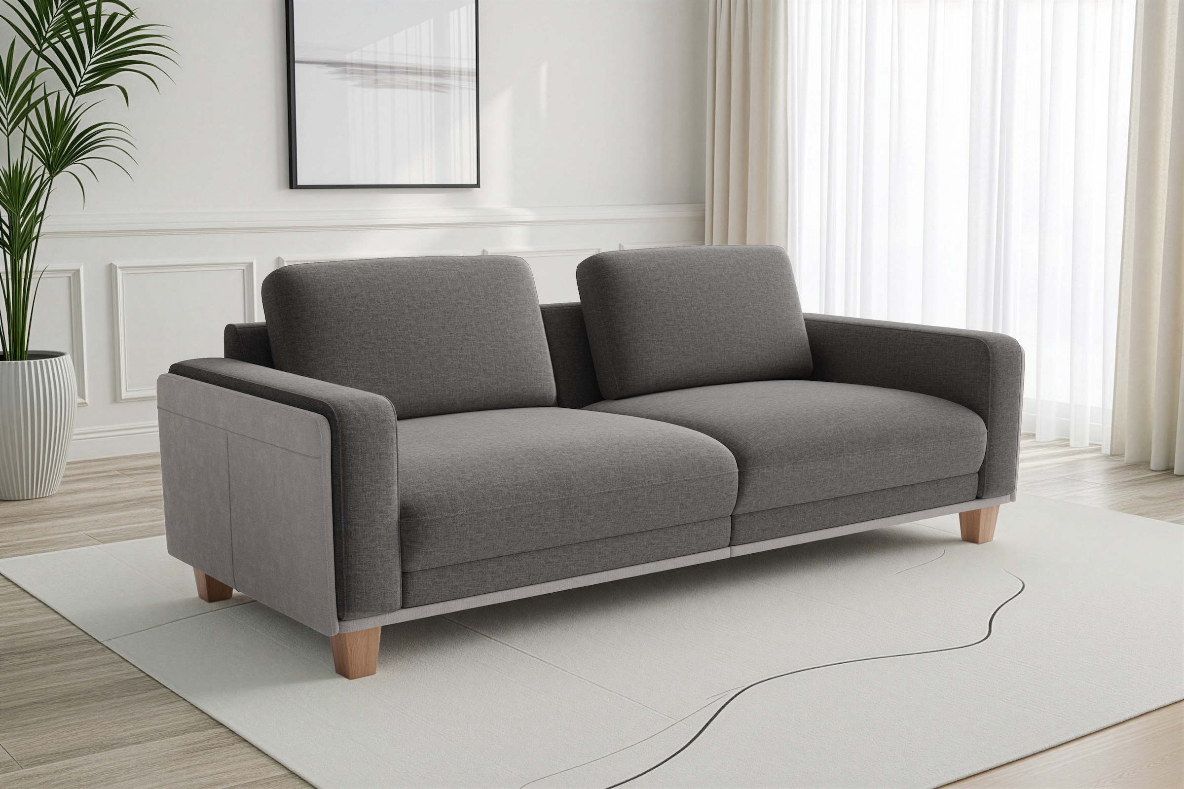 sit&more Big-Sofa »Concept« Modernes Sofa in drei Fussfarben zur Auswahl