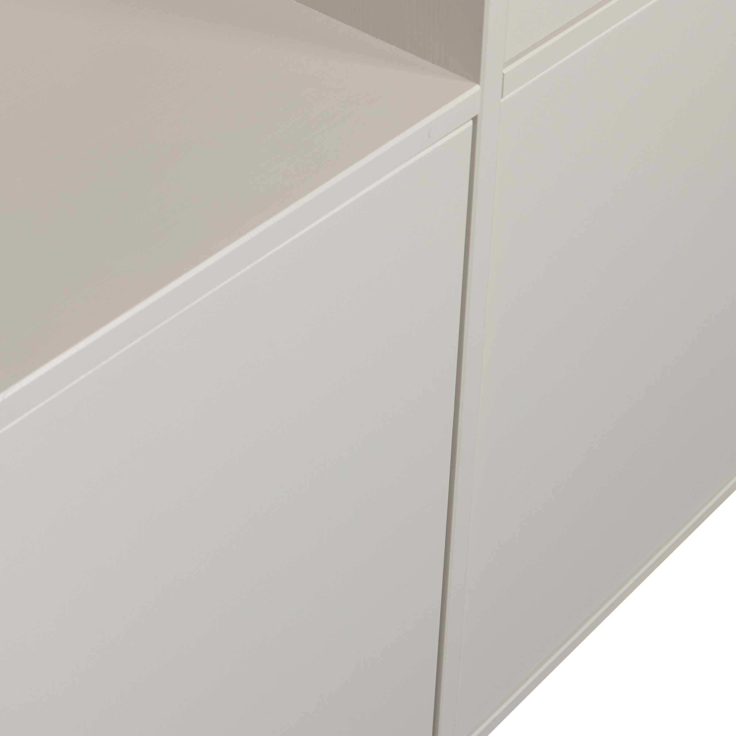 WOOOD Mehrzweckschrank »Meggy Kiefernholz mit Druckmechanismus B 108 x D 40 x H 215 cm« Tragkraft 10 kg pro Boden, sichtbare Maserung, einfach zu montieren