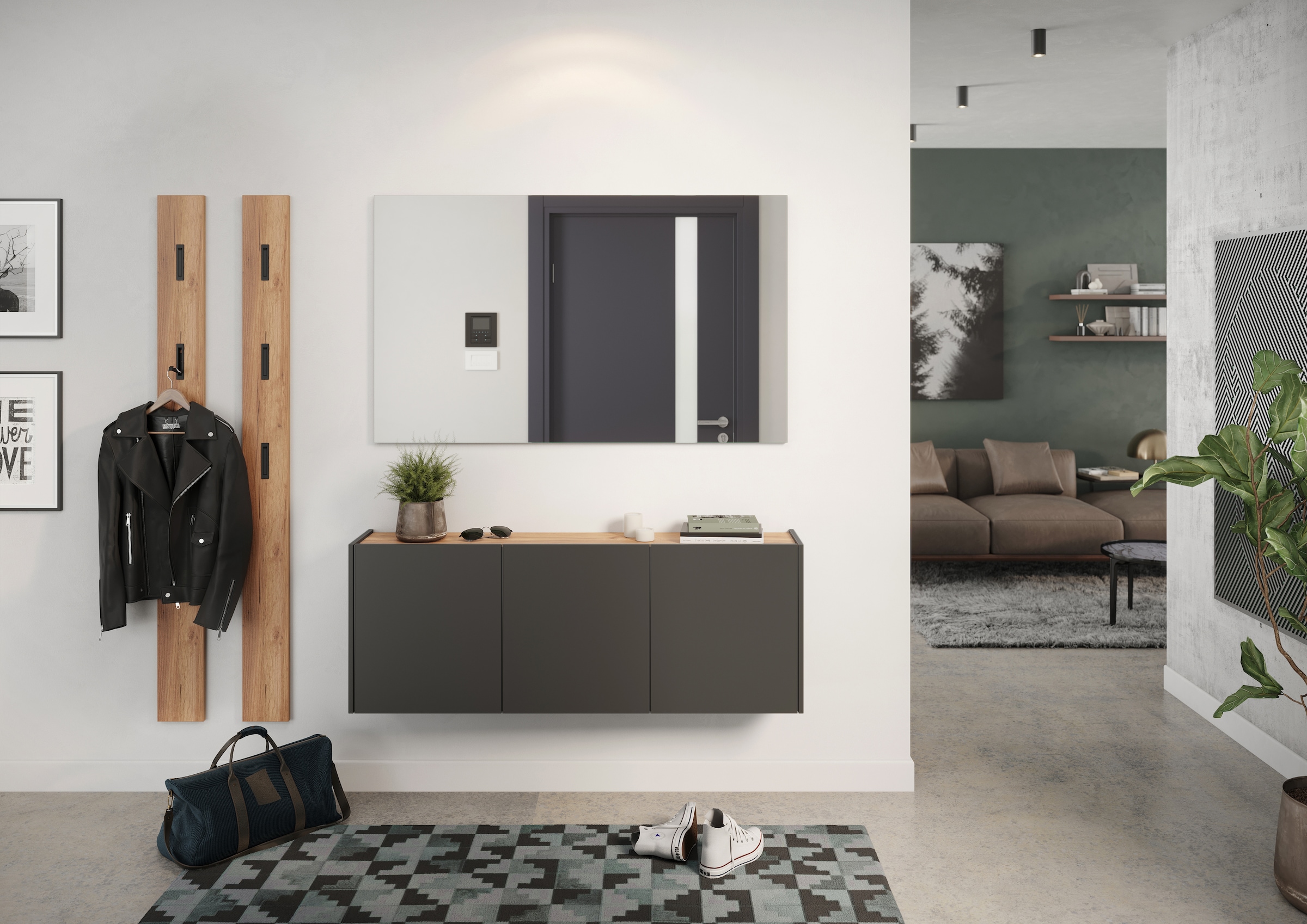 GERMANIA Schuhschrank »GW-Libbiano« 1 Stk. tlg. , ideal für schmale Flure, Breite 138 cm, in 3 verschiedenen Höhen