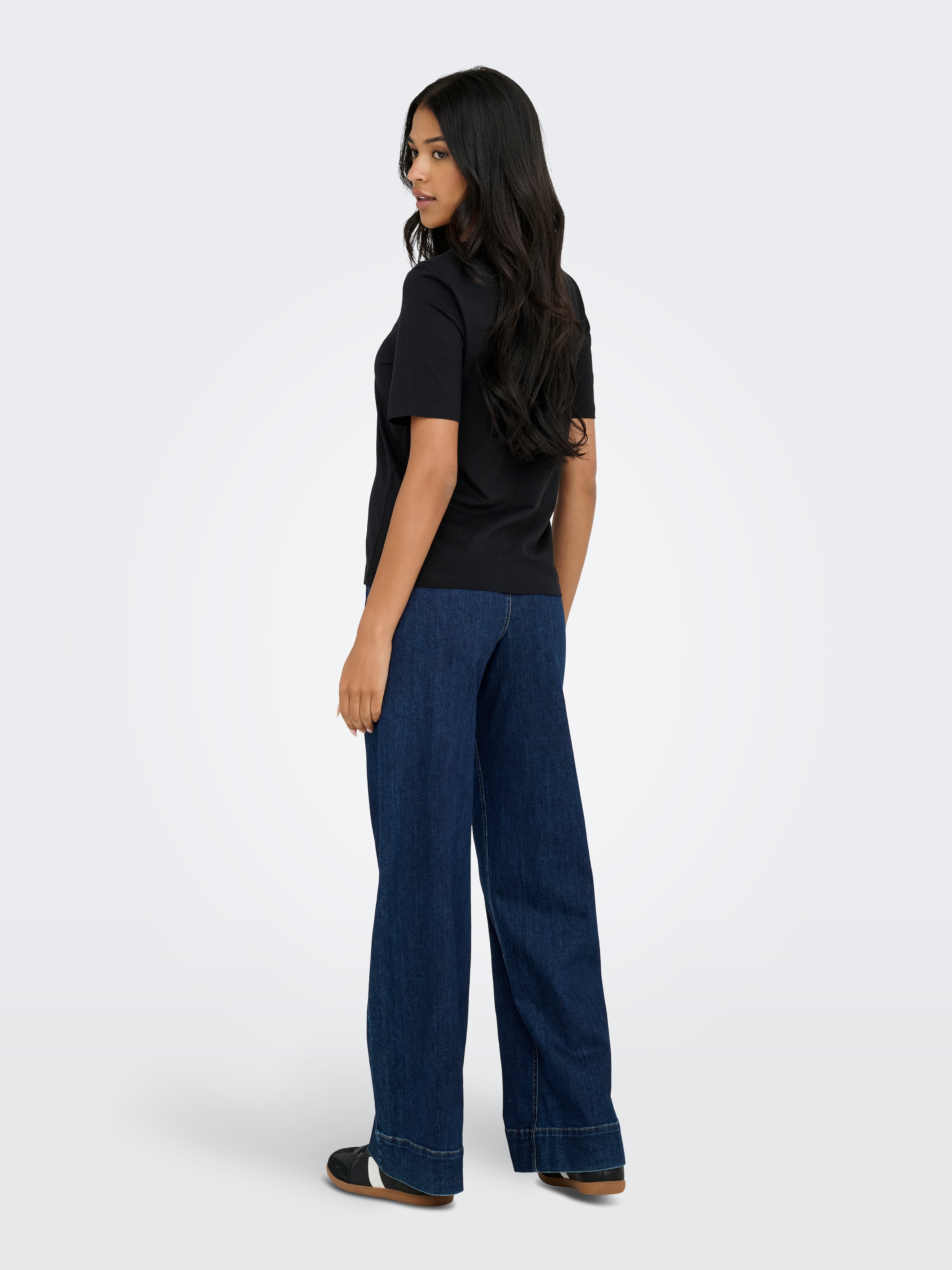 ONLY T-shirt à manches courtes »ONLONLY – Doppelpack T-Shirts für Alltag und Freizeit« Packung, 2 cuis regular fit, Jersey, Baumwolle, Rundhals, unifarben