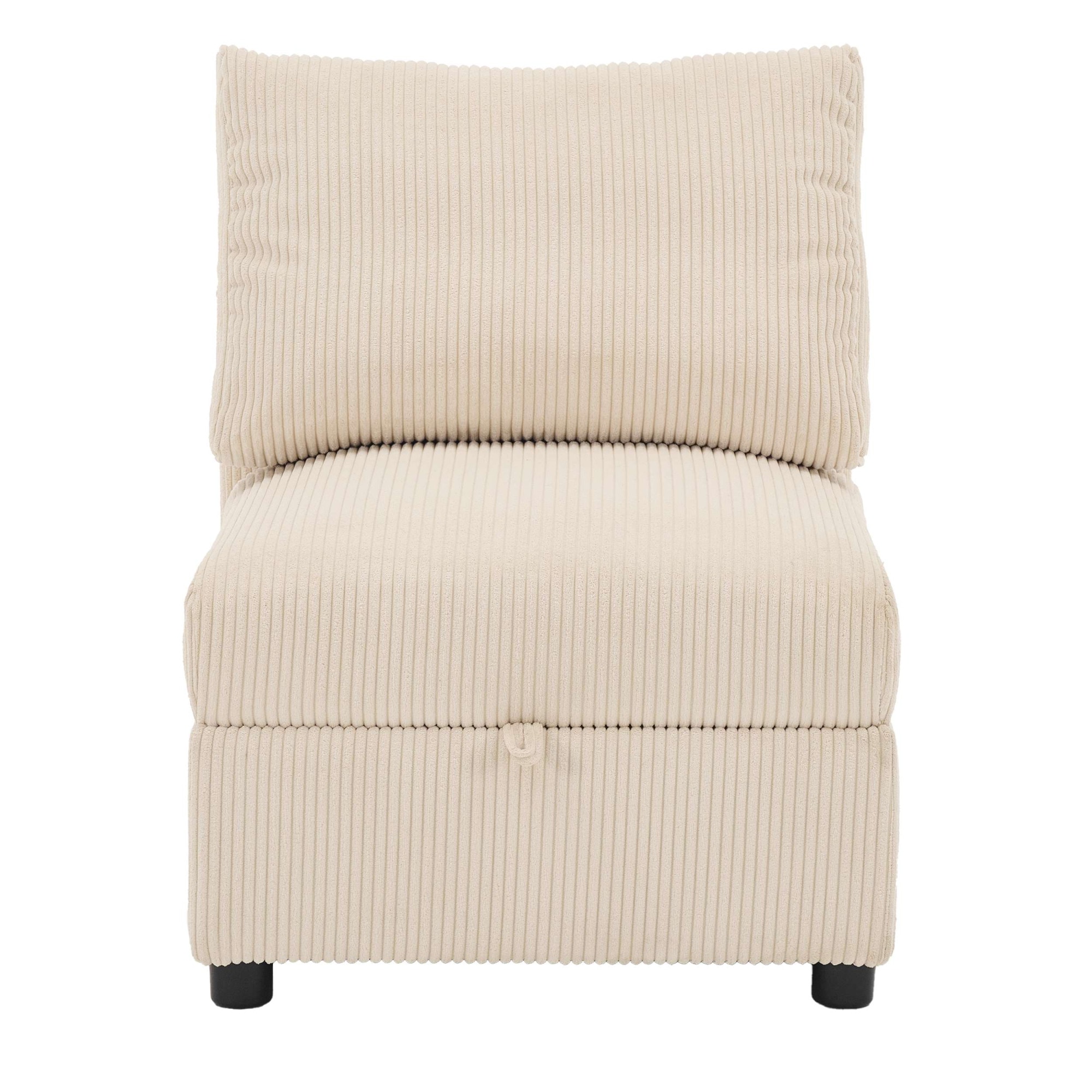 Dorel Home Fauteuil »STILHUS Sofa-Mittel-Element, mit Stauraum, Breite 65 cm, Cord-Bezug« peut être utilisé comme module ou séparément - combinable individuellement