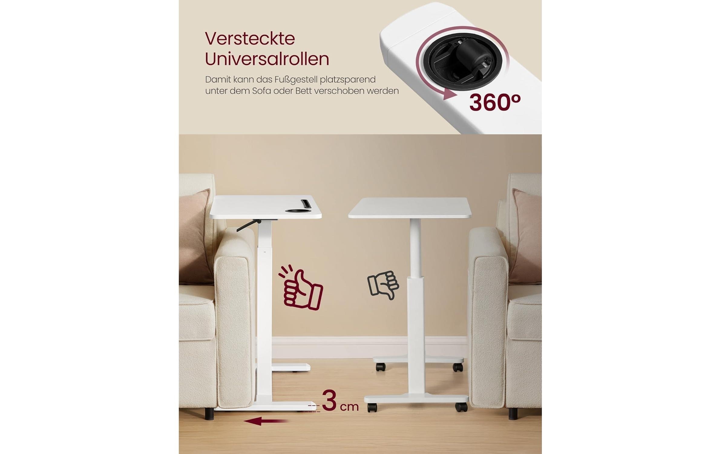 VASAGLE Stehtisch »mit Platte 70 x 40 cm«