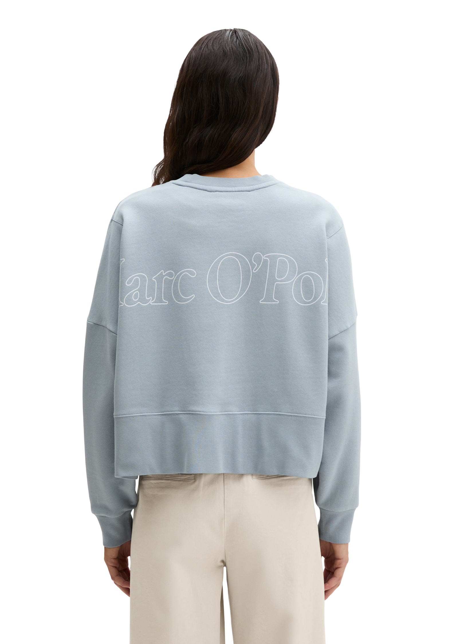 Marc O'Polo Sweatshirt , relaxed fit mit recycelter Baumwolle, cropped
