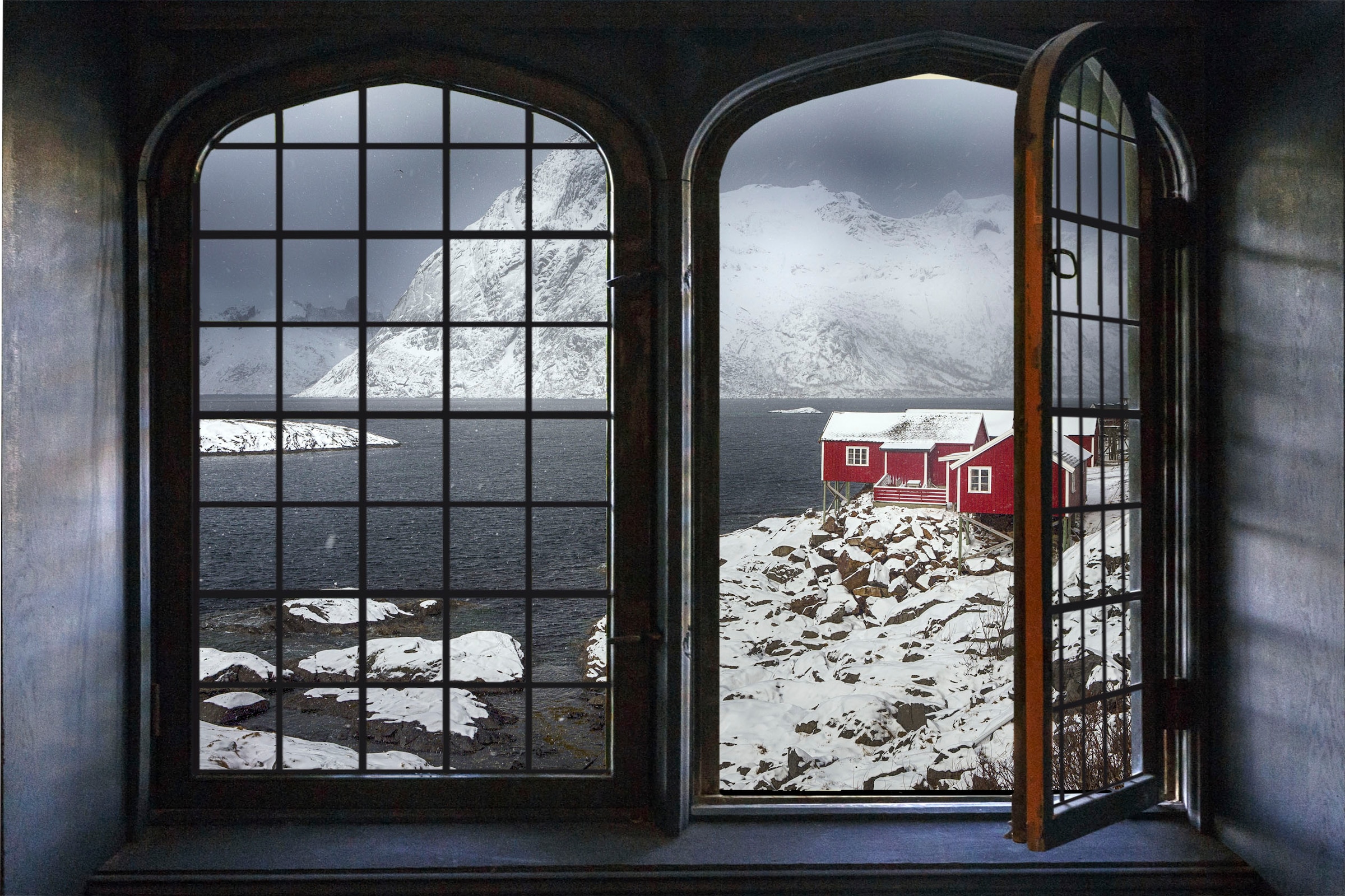 queence Wandsticker »Norwegen« Wandsticker, Wandbild, selbstklebend, 3D, Fenster