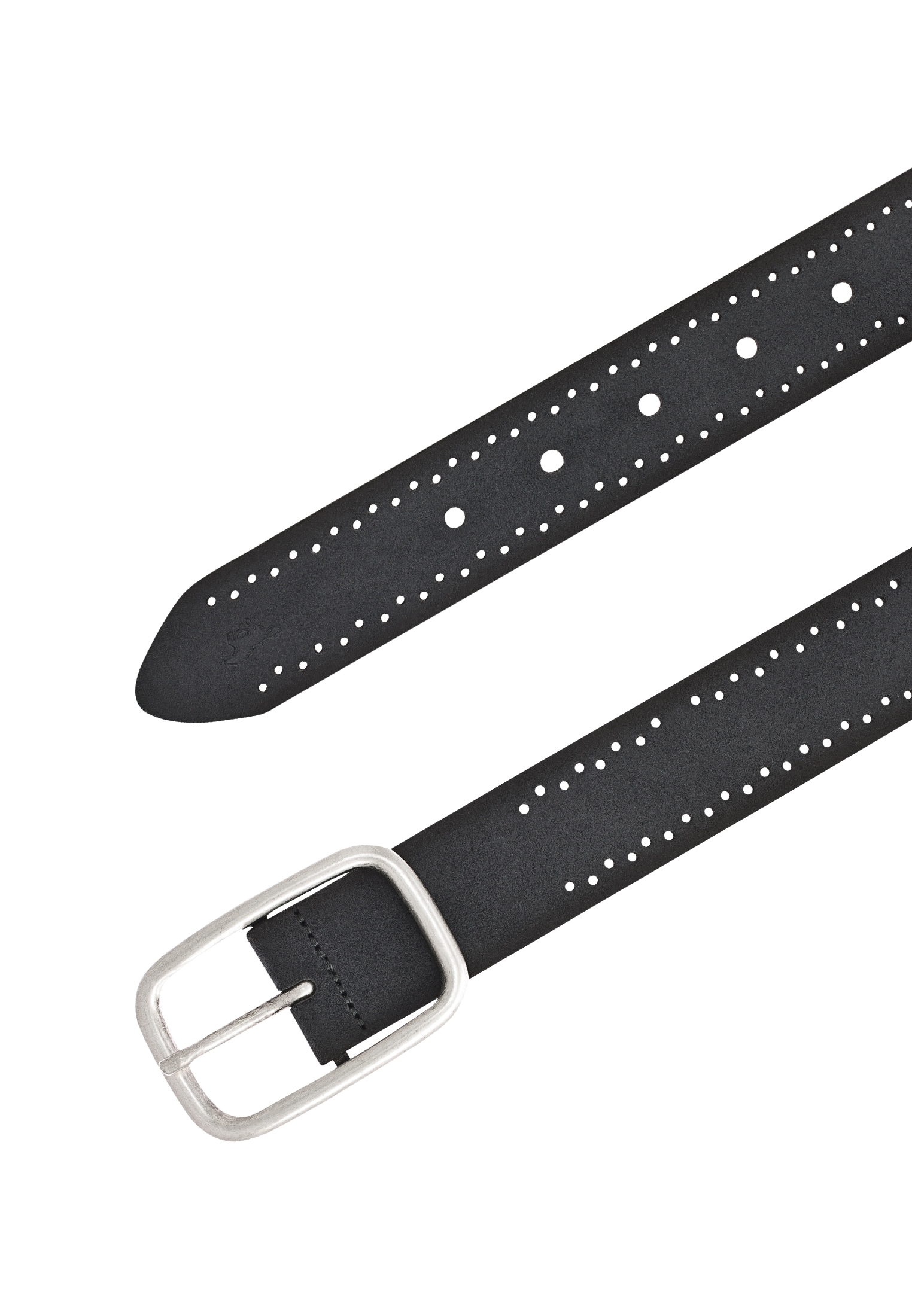 MUSTANG Ceinture en cuir Robustes, genarbtes Rindsleder mit Lochstanzung, 3,5 cm