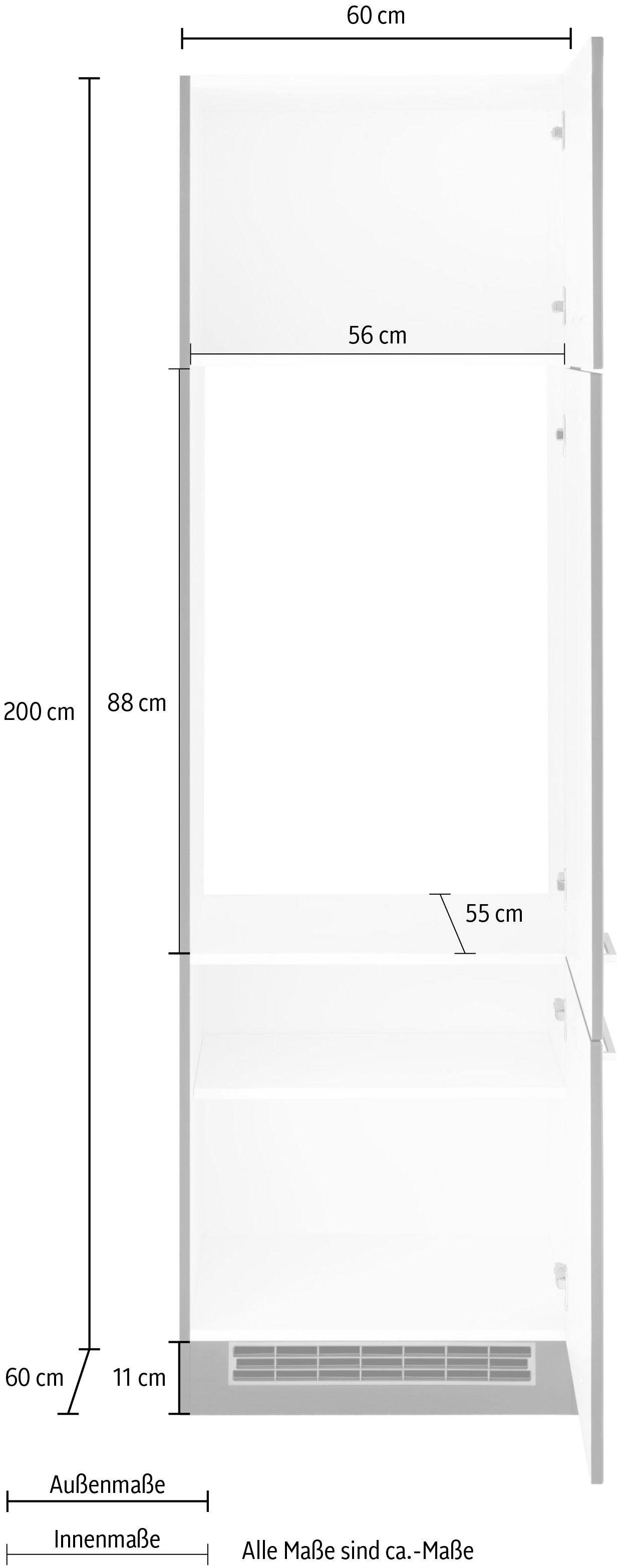 KOCHSTATION Armoire réfrigérée encastrable »KS-Kehl« pour réfrigérateur encastré, hauteur de niche 88 cm