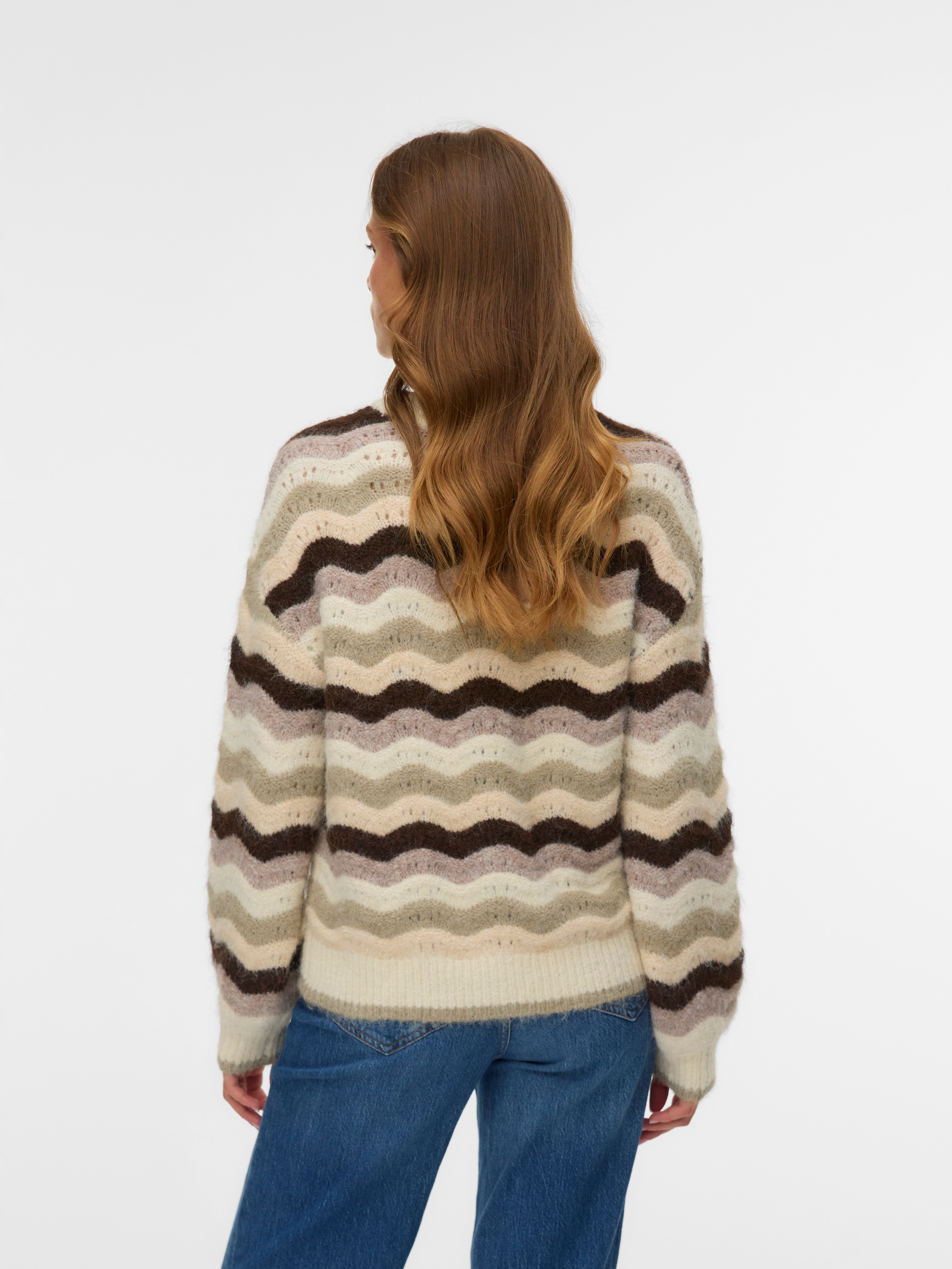 Vero Moda Pull en tricot »VMDOJA LS O-NECK PULLOVER BOO«