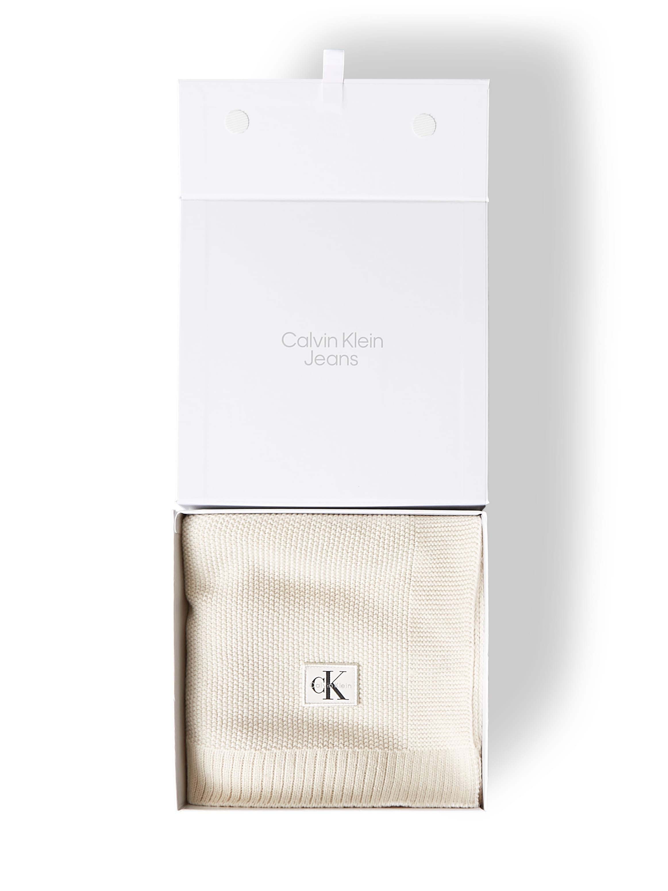 Calvin Klein Jeans Babydecke »KNIT BABY BLANKET GIFTBOX« Mit Stricksaum, Einheitsgrösse