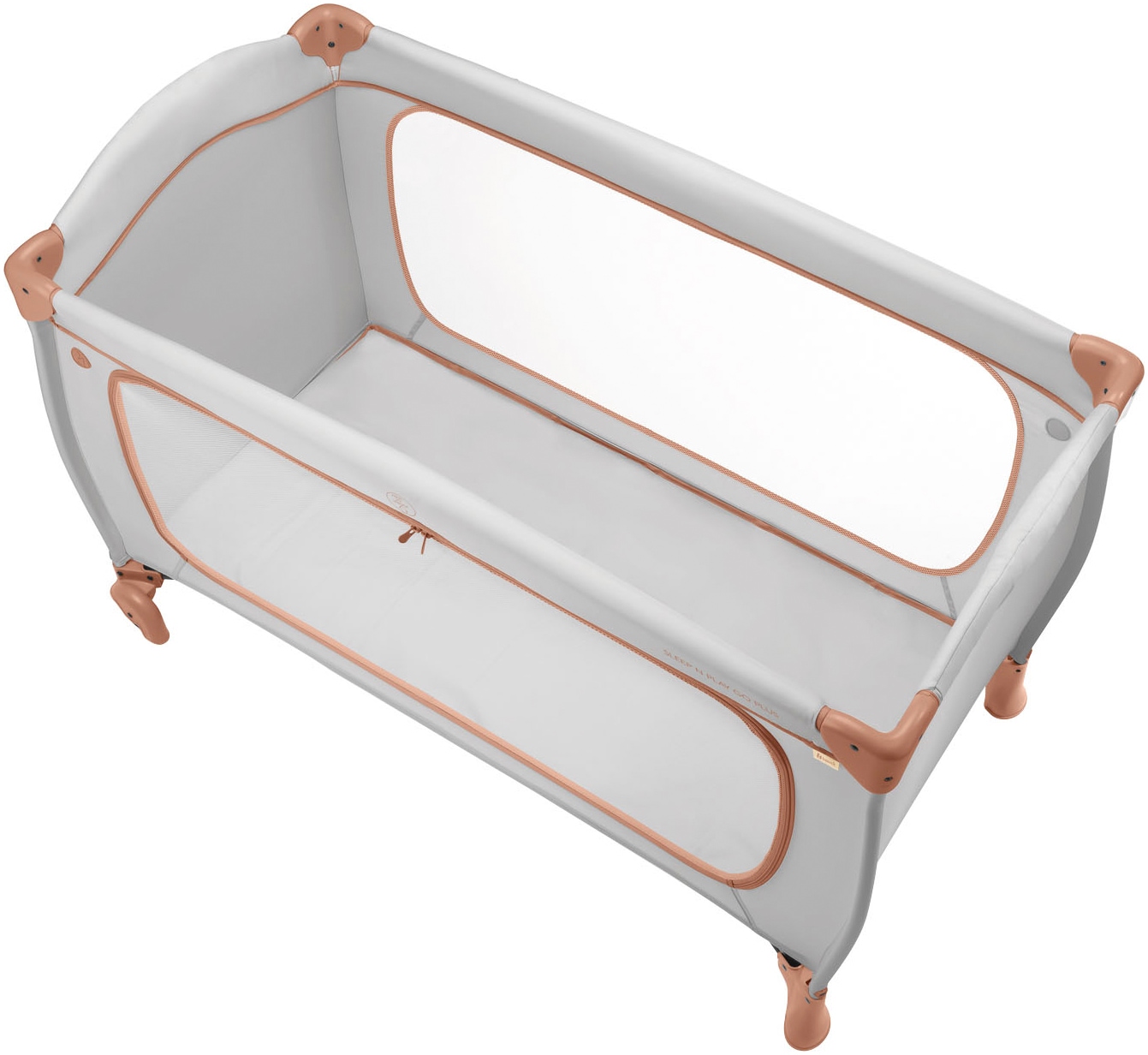 Hauck Baby-Reisebett »Sleep N Play Go Plus, Dusty Cork« mit integrierten Rädern; Vorderausstieg