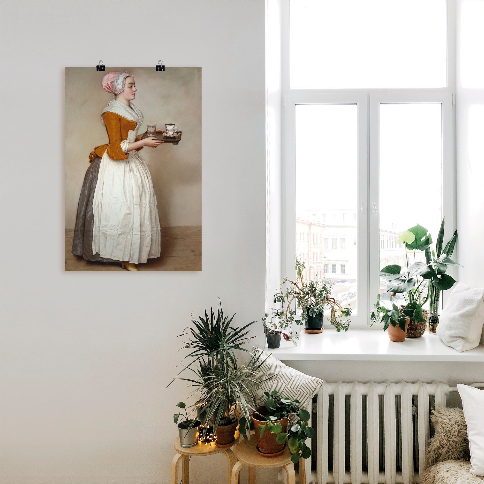 Artland Wandbild »Das Schokoladenmädchen. Um 1744/45« Frau 1 Stk. tlg. als Alubild, Outdoorbild, Leinwandbild, Poster, Wandaufkleber