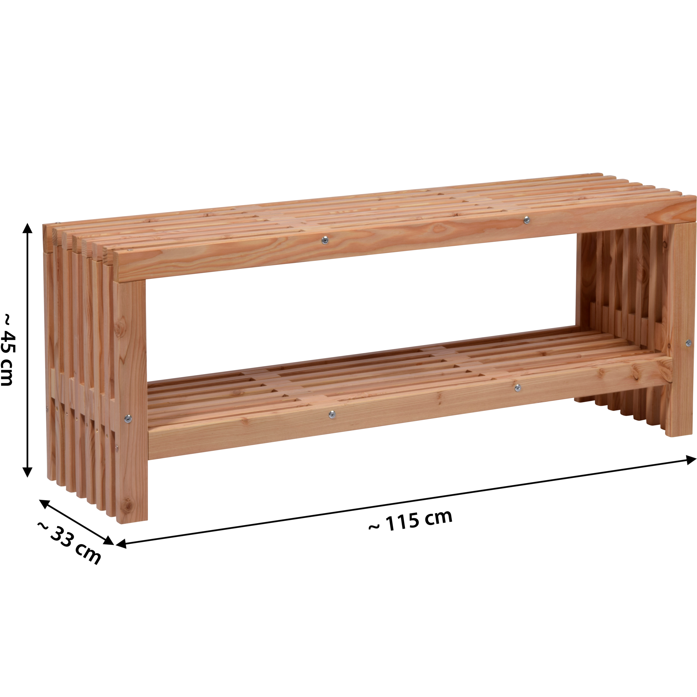 dobar Gartenbank »"Freja" mit Kaminholzfach« moderne Sitzbank mit Stauraum, Abmessungen ca.: 115 x 33 x 45 cm