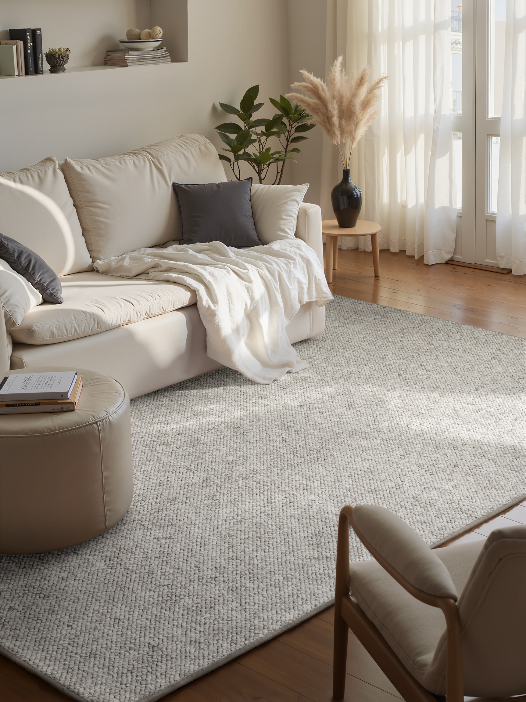 HANSE Home Tapis »Wolly 2« Rectangulaire 12 mm Höhe tissu plat, coureur, style scandinave, aspect laine, salle à manger, salon, couloir