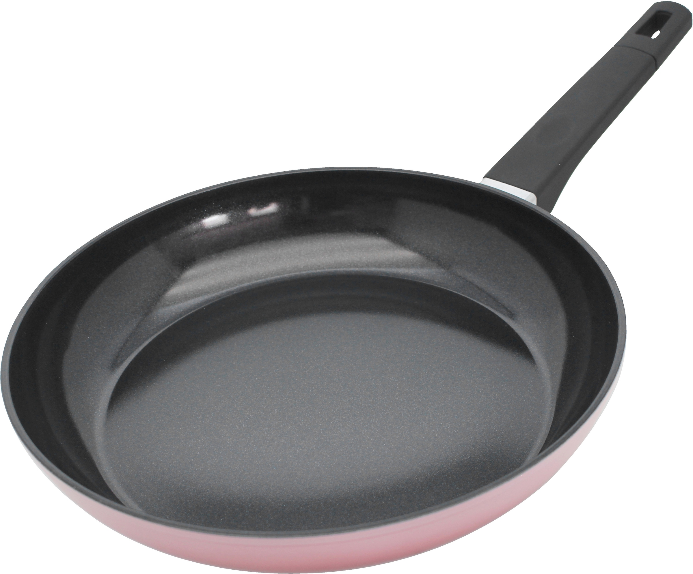 Elo Basic Poêle à frire »Basic Pfanne + Gratis Mini Herzpfanne« Aluminium Ensemble, 2 tlg. aussen rosé Silicon Polyester beschichtet