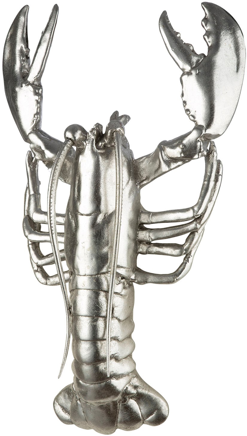 GILDE Figurine d'animal »Figur; Wandobjekt Hummer Lobster silberfarben H. 41,5 cm«