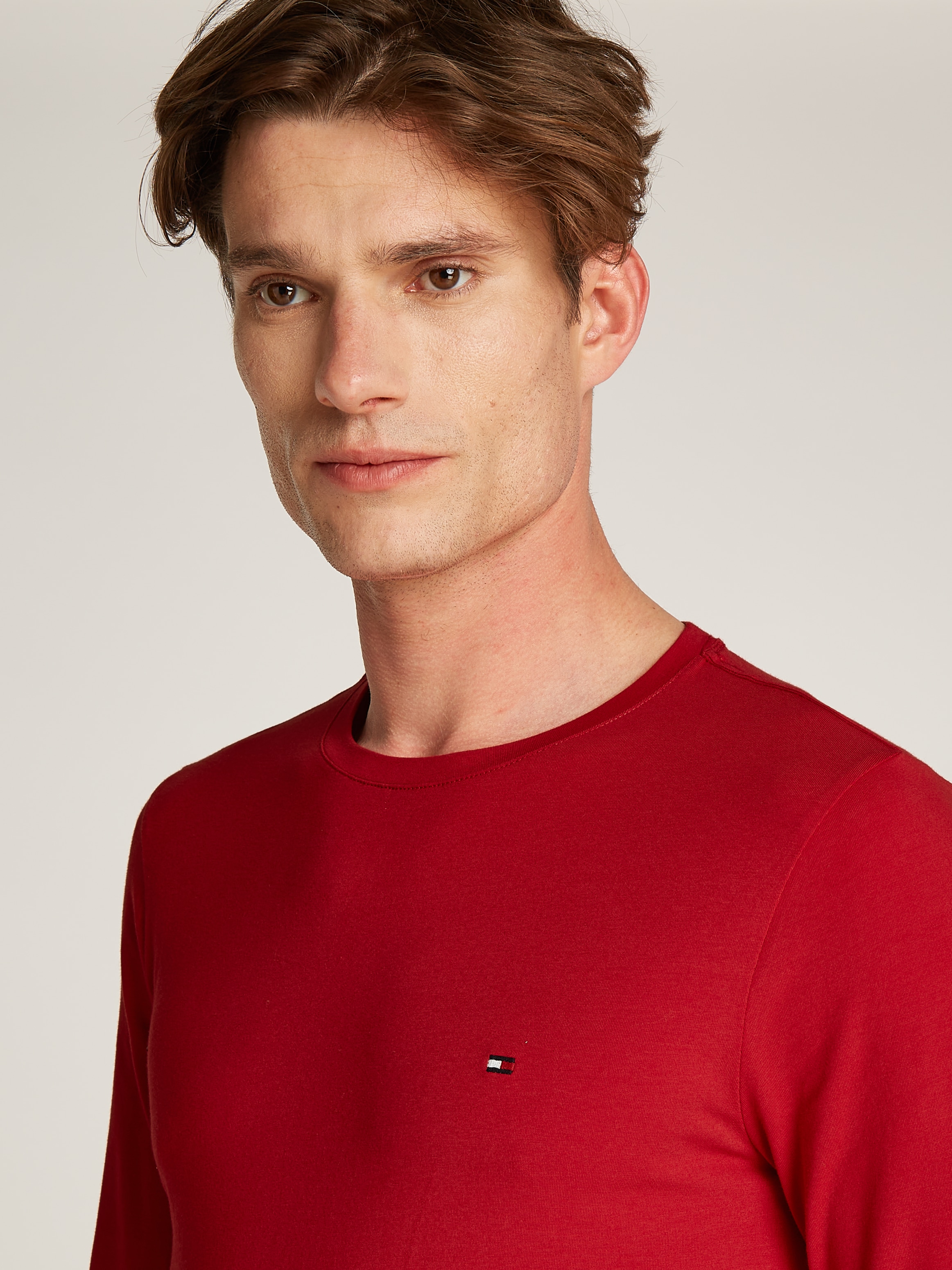Tommy Hilfiger Langarmshirt »STRETCH SLIM FIT LONG SLEEVE« aus Baumwollstretch