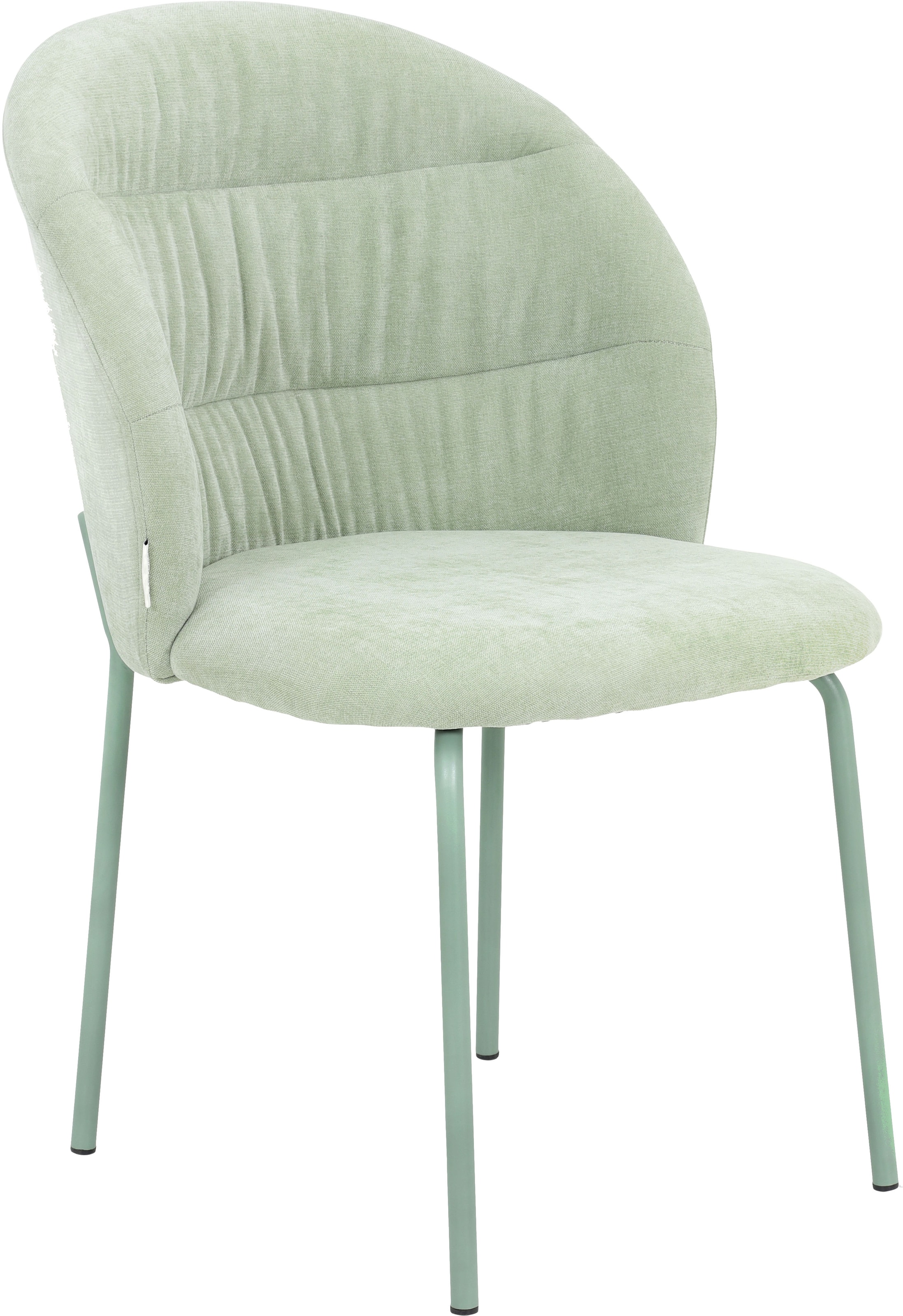 TOM TAILOR HOME Chaise à 4 pieds »LEAF CHAIR« (Set) 2 cuis4-Fussgestell, Raffung in der Rückenlehne