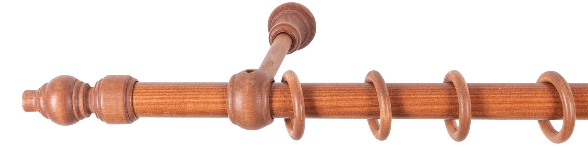 SN DECO GROUP Tringle à rideaux »Filigrano« 1 läufig-läufig Fixmass 28 mm, Holz, verschiedene Längen und Farben, Komplettset