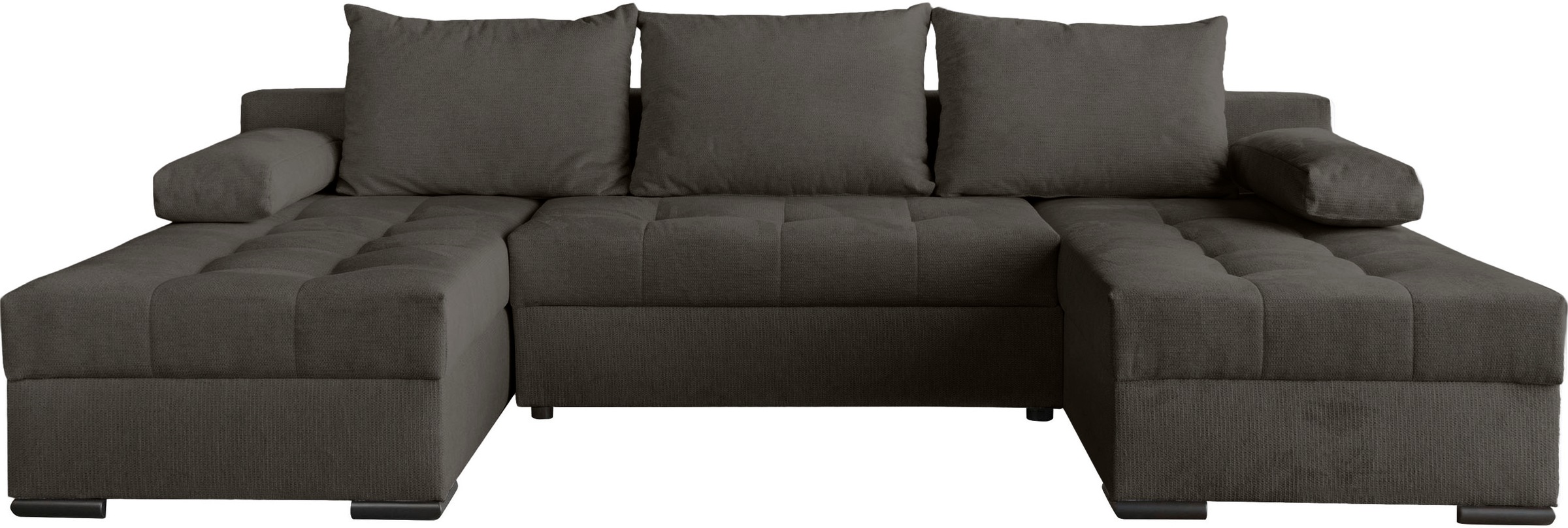 GOODproduct Wohnlandschaft »Home System U-Form, von B: 269-352 cm wählbar, 6 Varianten zur Auswahl« mit Bettfunktion, Bettkasten & Zierkissen, Federkern